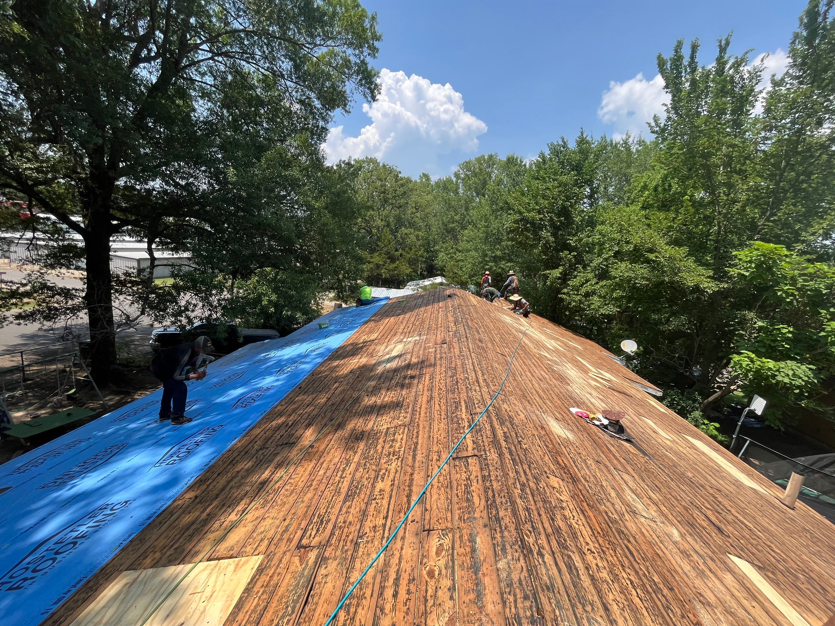 Residential Roofing Installation using 29 Gauge Galvalume Metal by Hostetler Roofing