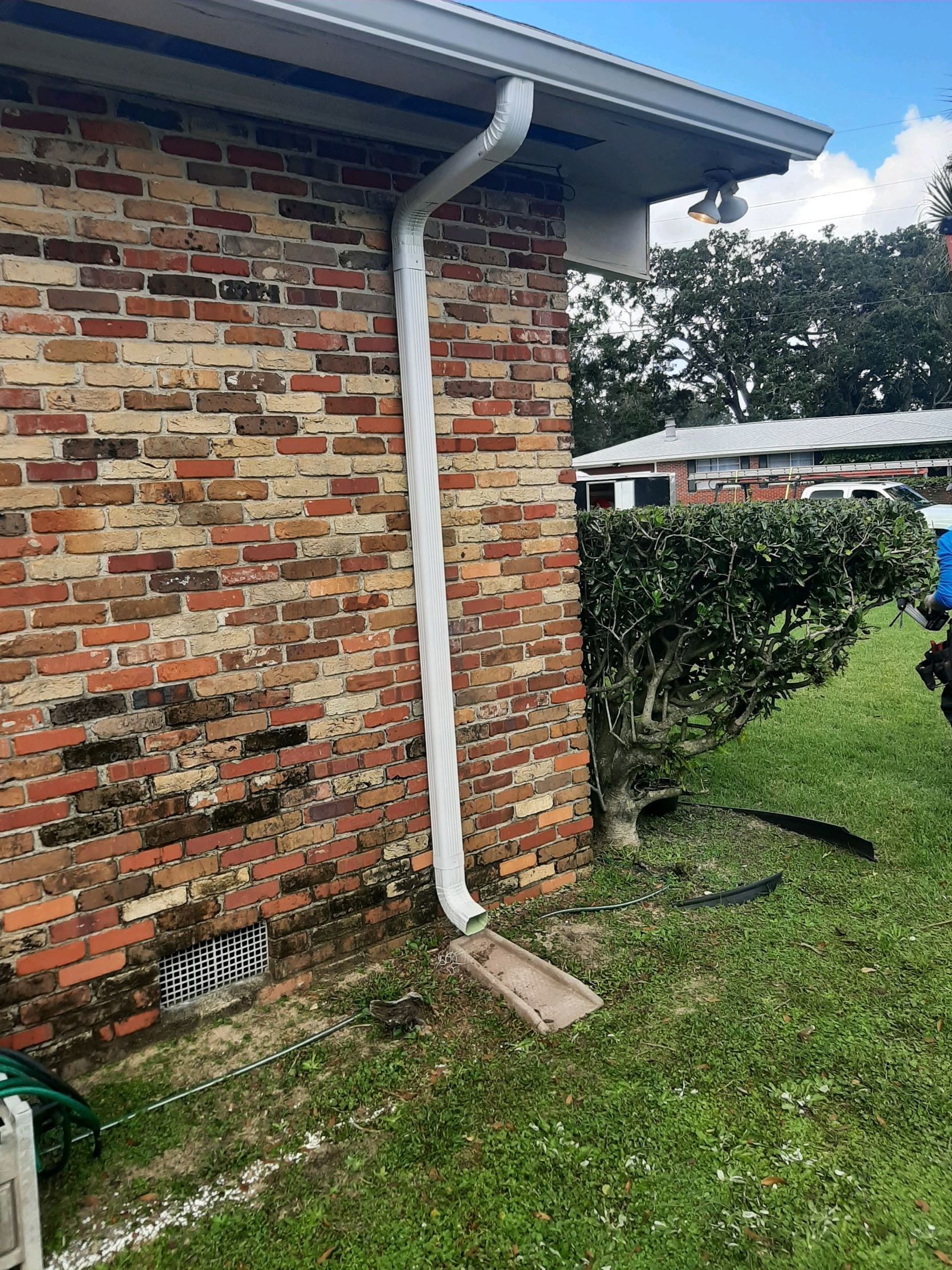 Gutter Installation using K-Style Seamless Gutters and Gutter Leaf Guards by Gutter Professors