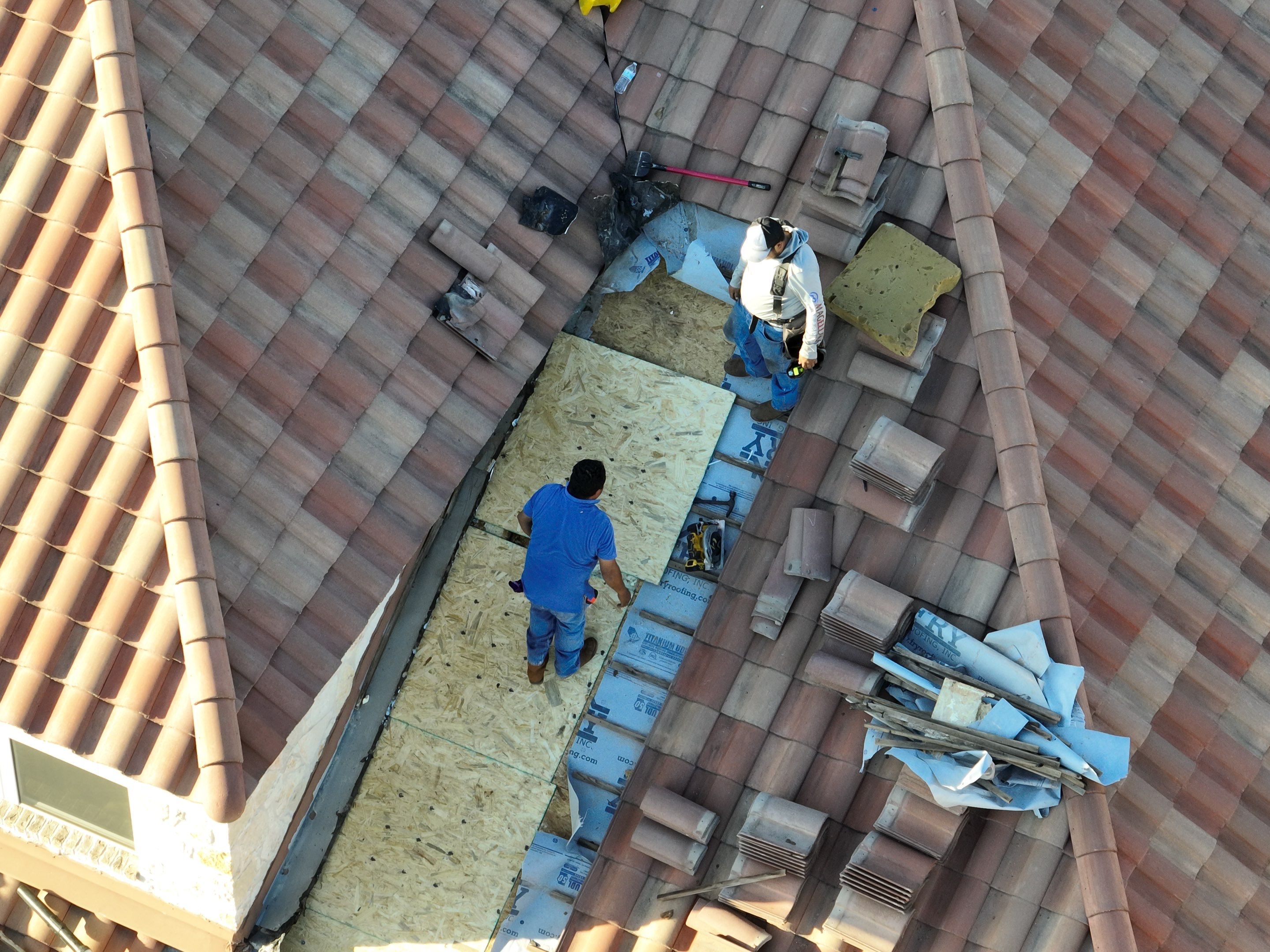 Tile Roof Repair  using Concrete S Tile by Premier Roofing and Contracting
