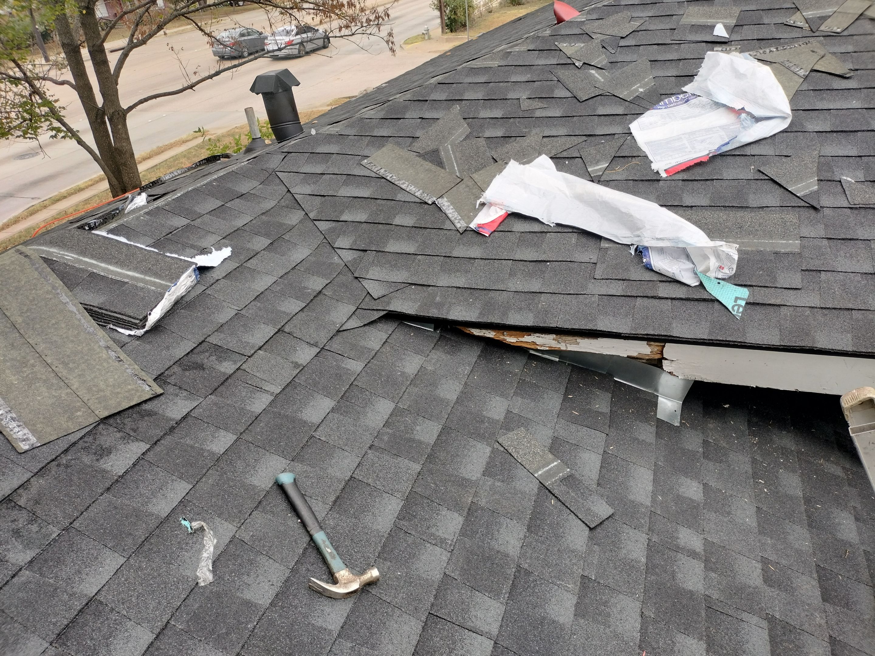 New Roof using GAF HDZ by V General Contractors 