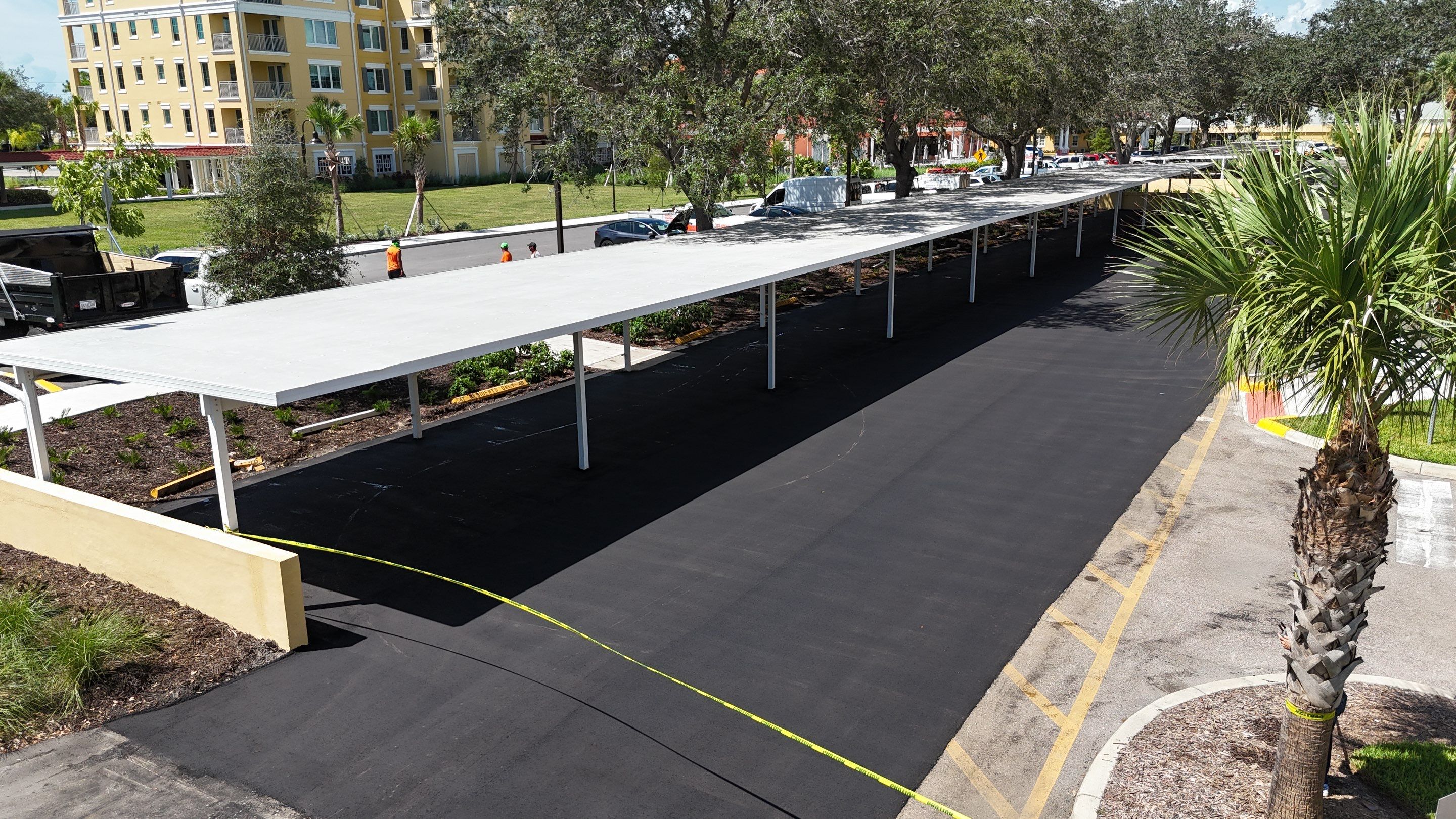 Comprehensive Parking Lot Mill and Overlay with Custom Line Striping in Venice by Everline Coatings & Services - Southwest FL