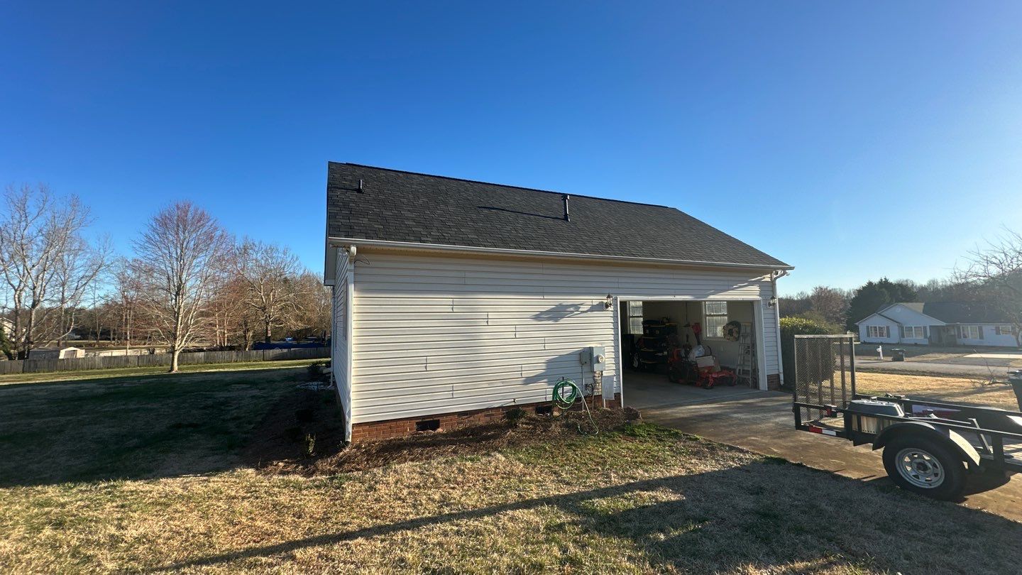 Full Residential Roof and Detached Garage Replacement in York, South Carolina by Merritt Roofing LLC