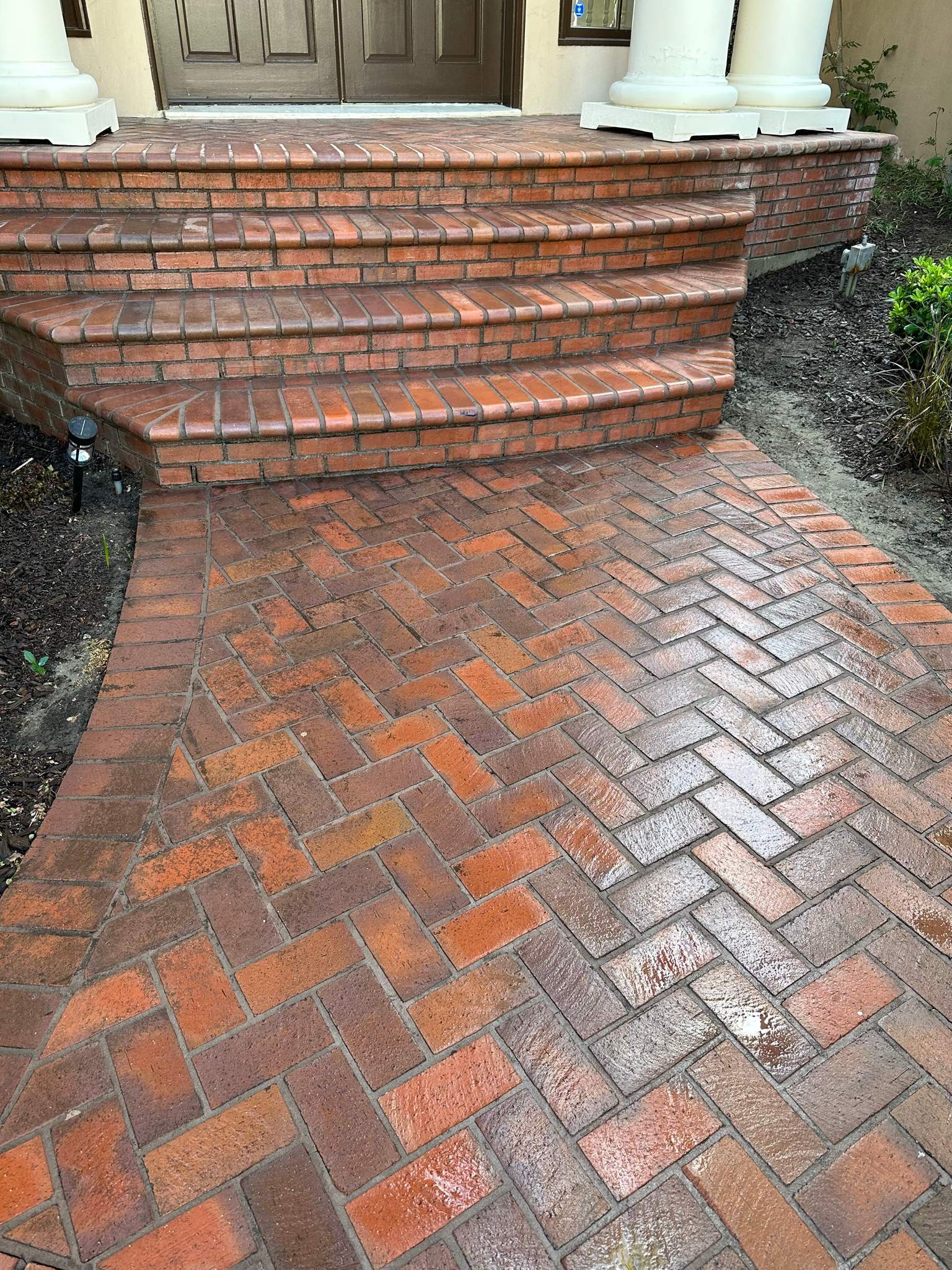 Orange County Clay Tile Roof Soft Wash on Unwalkwable Roof by Property Cleaning Experts, LLC