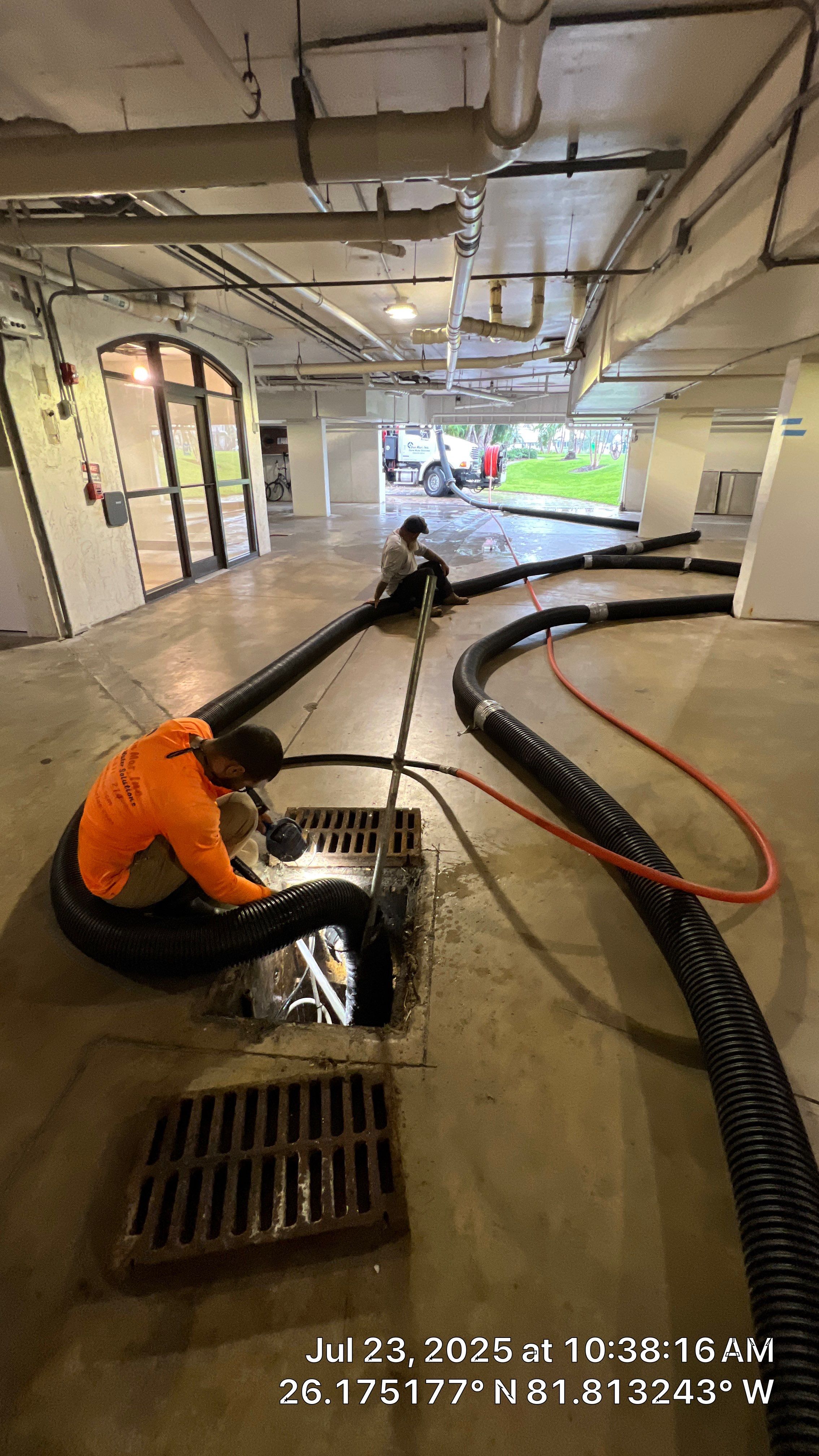 Naples Condo Complex Stormwater System Maintenance and Hurricane Cleanup by APS Power & Water