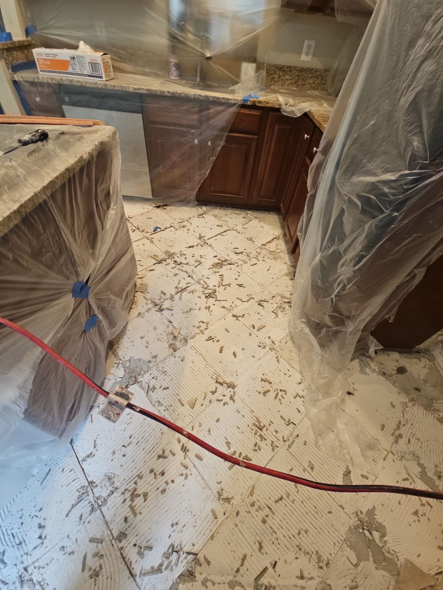 Kitchen Remodel using Flooring by Real1Construction