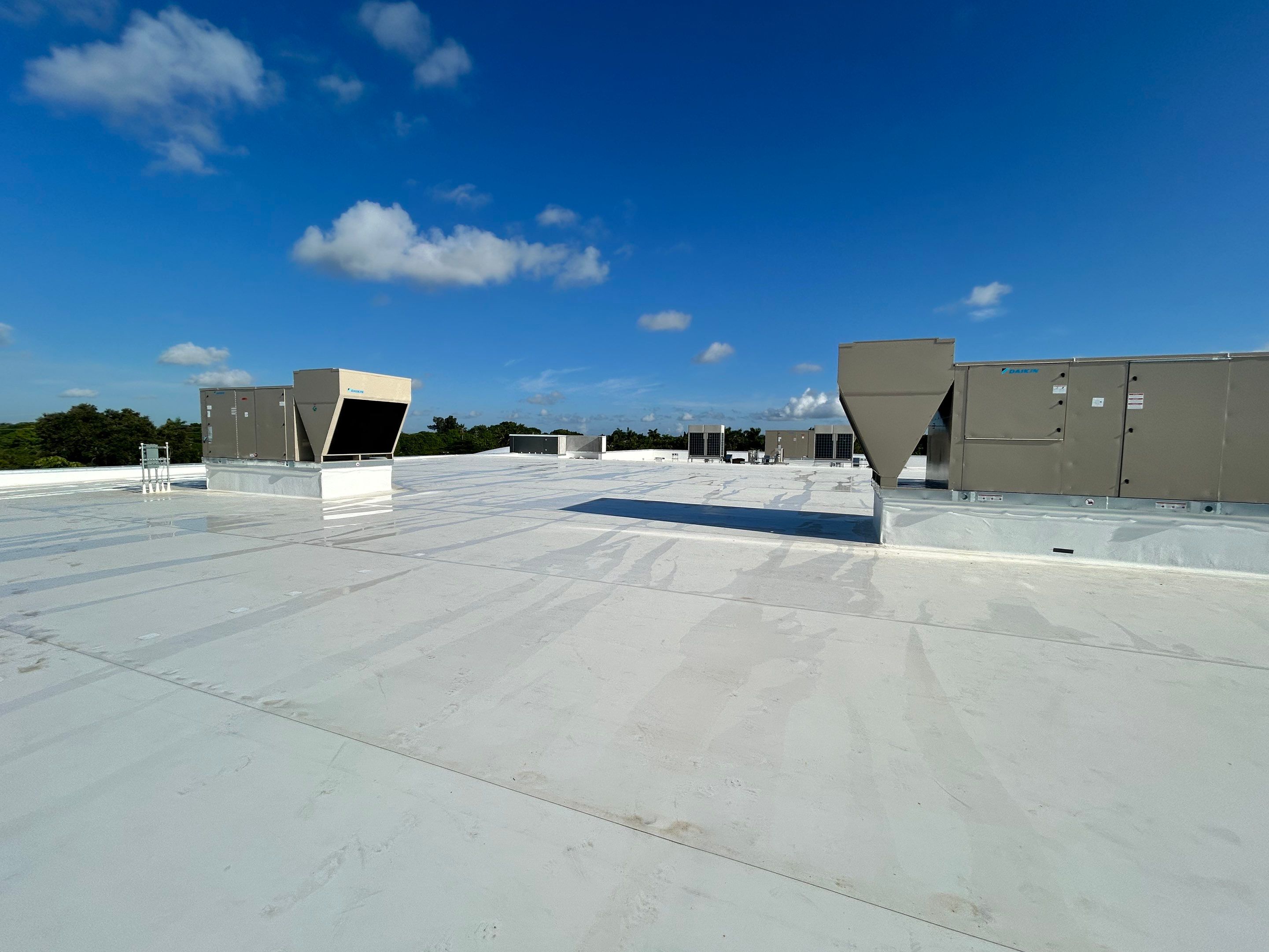 TPO Flat Roof Installation at Dade Quail Roost in Miami by AJF ROOFING INC