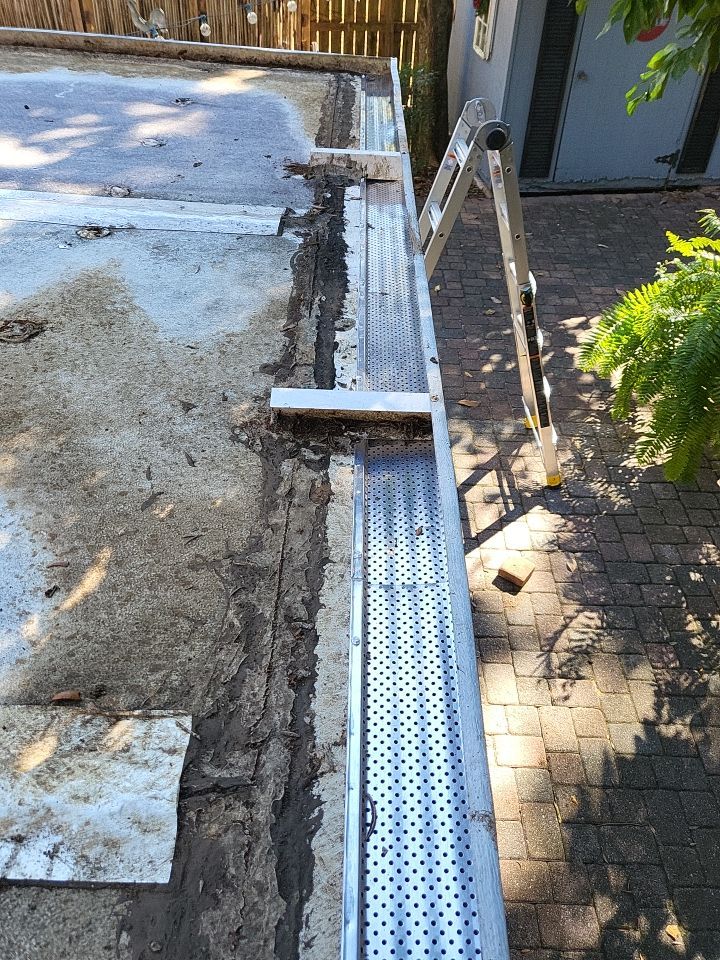 Seamless Gutter Installation using K-Style Seamless Gutters and LeafBlaster Pro Gutter Guards by Gutter Professors