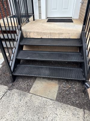 Black Metal Diamond Plate Staircase Restoration in Washington, DC