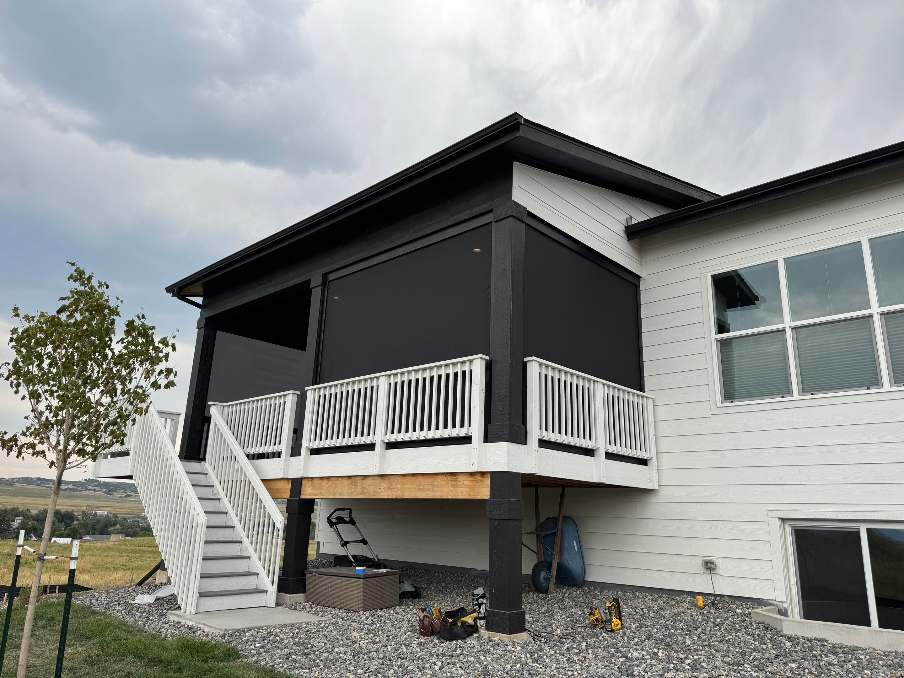 Motorized Screens using Progressive MagnaTrack Screens by Outdoor Solutions Colorado
