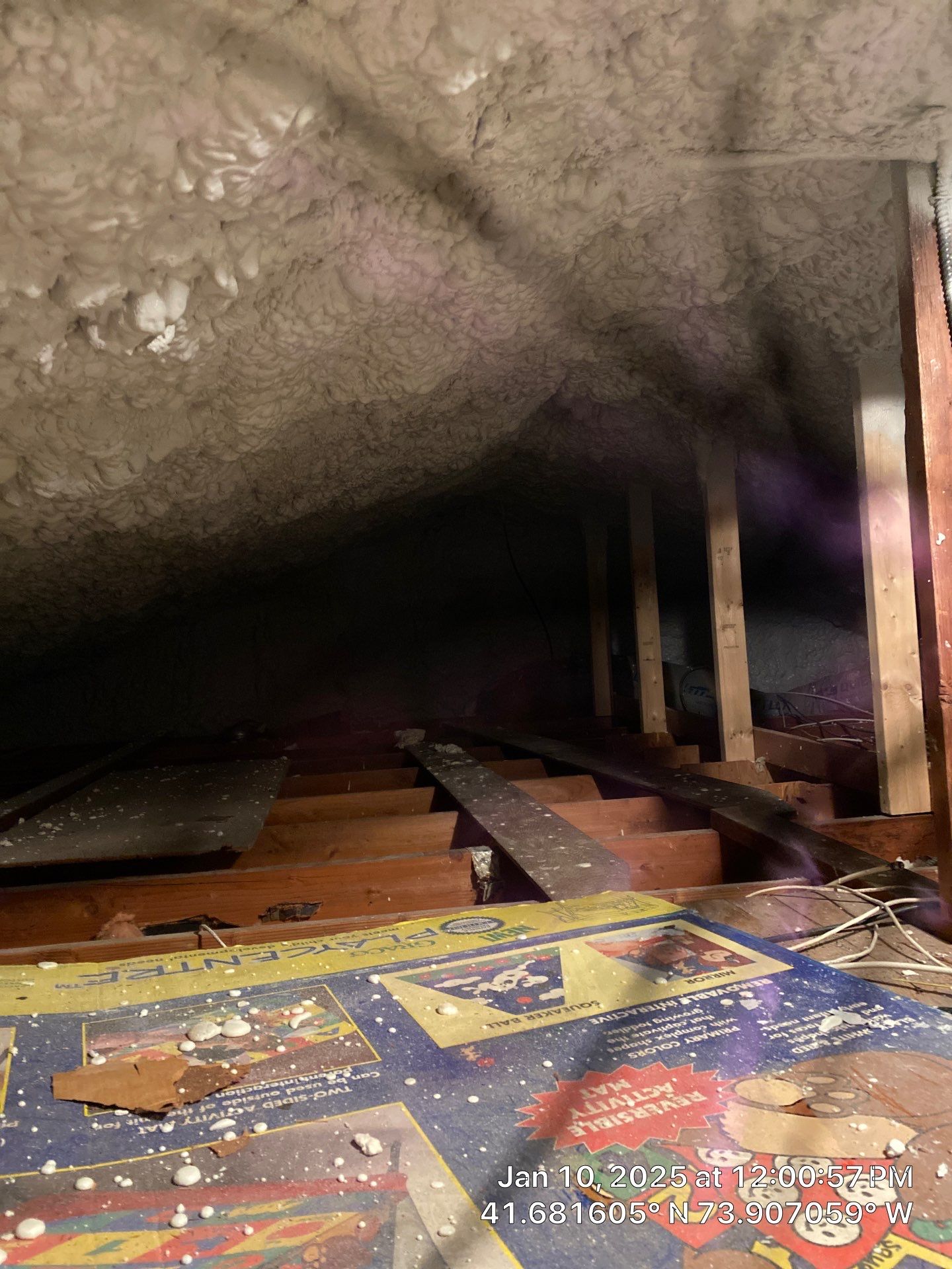 Attic Insulation using open cell spray foam by NYS Foam & Energy