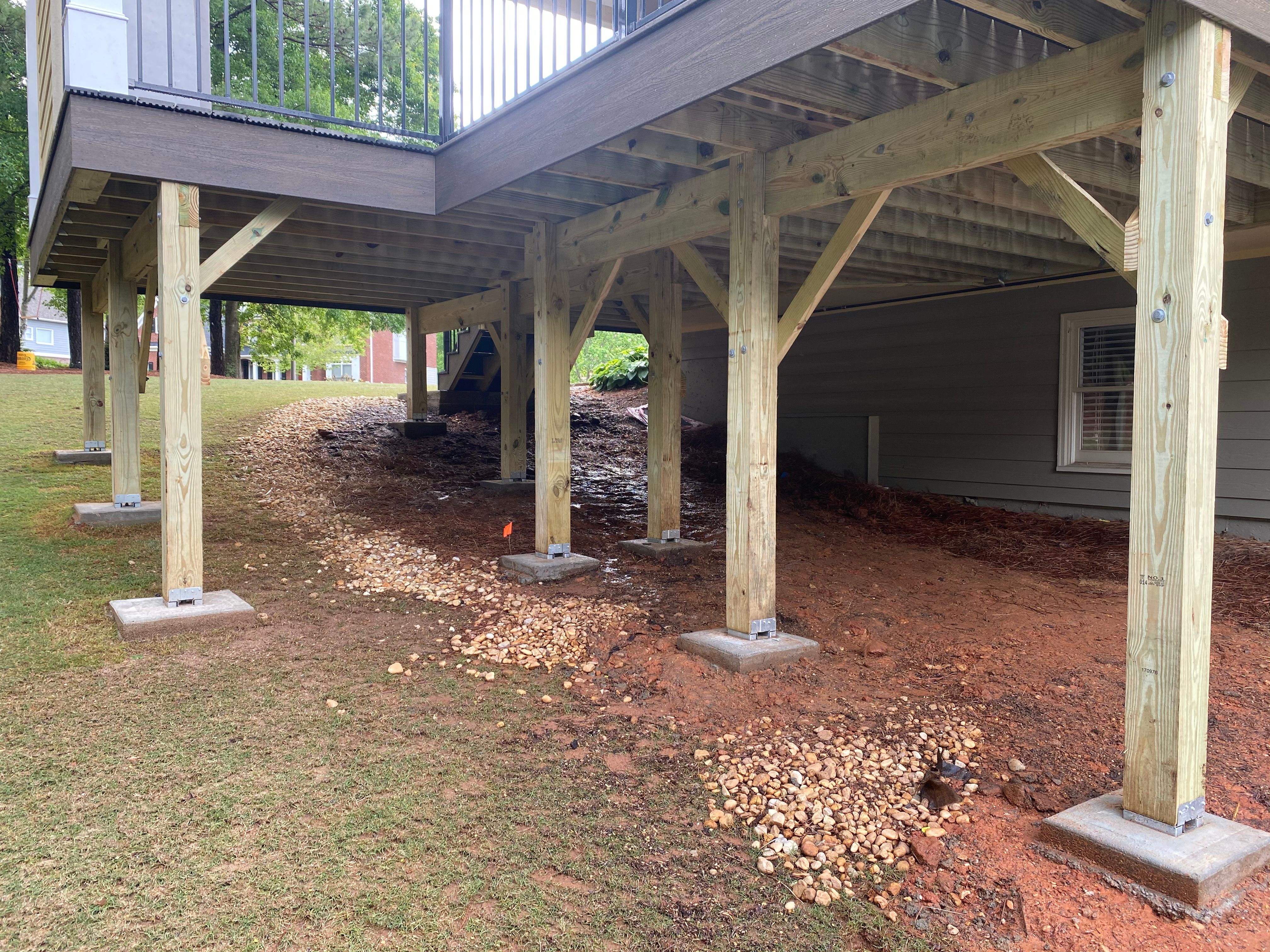 Covered Porch and Composite Deck Addition in Woodstock by Swift Home Renovations