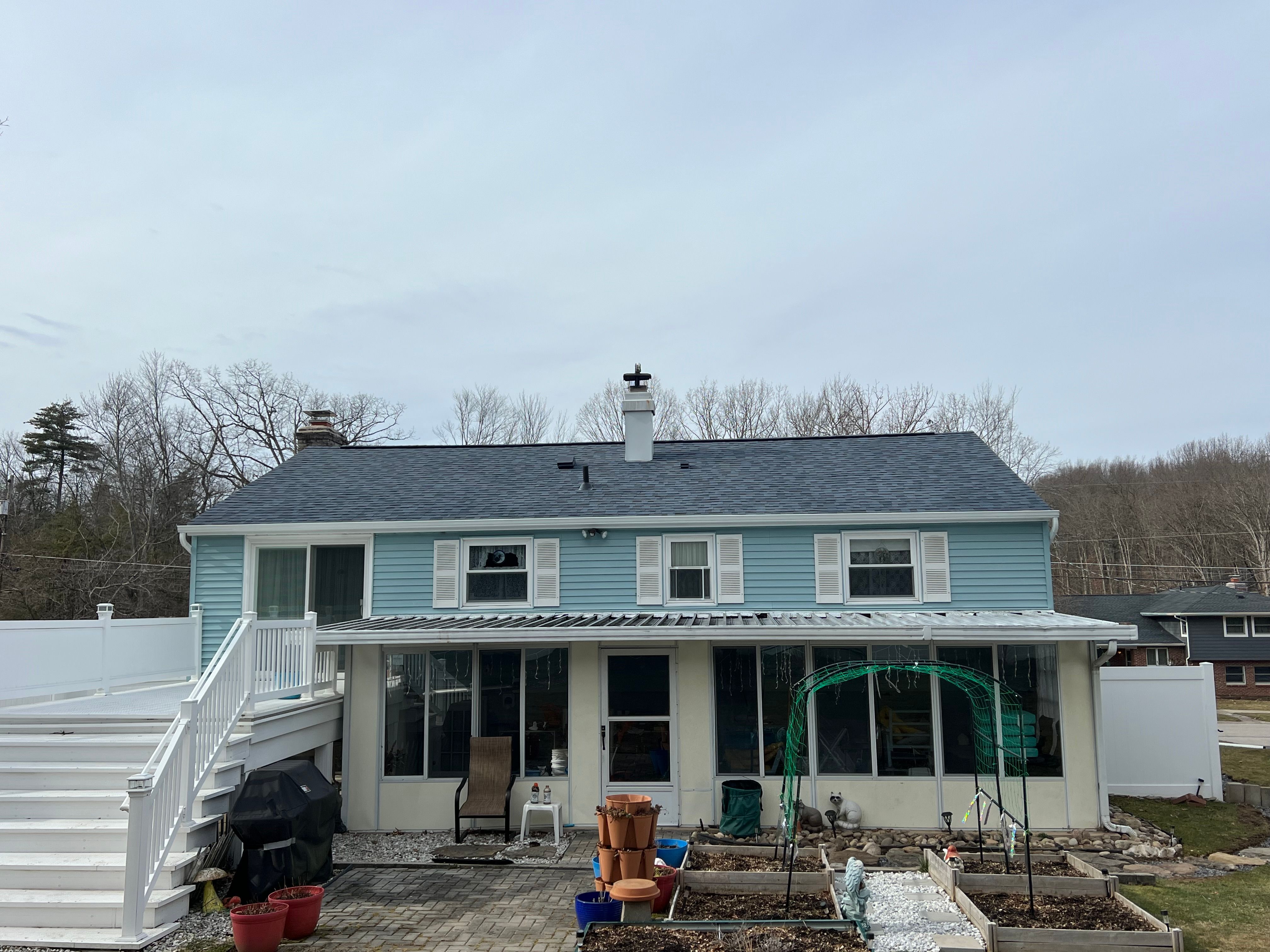 A roof replacement in State College, PA using Owens Corning shingles. by Starway Roof Systems