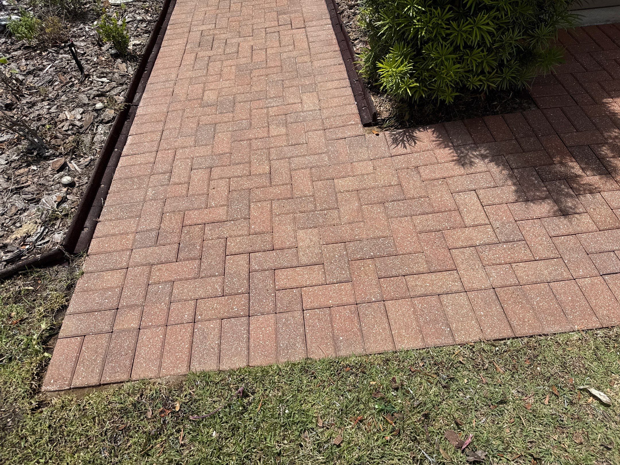 Paver Driveway & Sidewalk Cleaning with Hi-Low Surface Cleaner – Oakleaf Hammock, Ellenton, FL by Sunshine AquaWash
