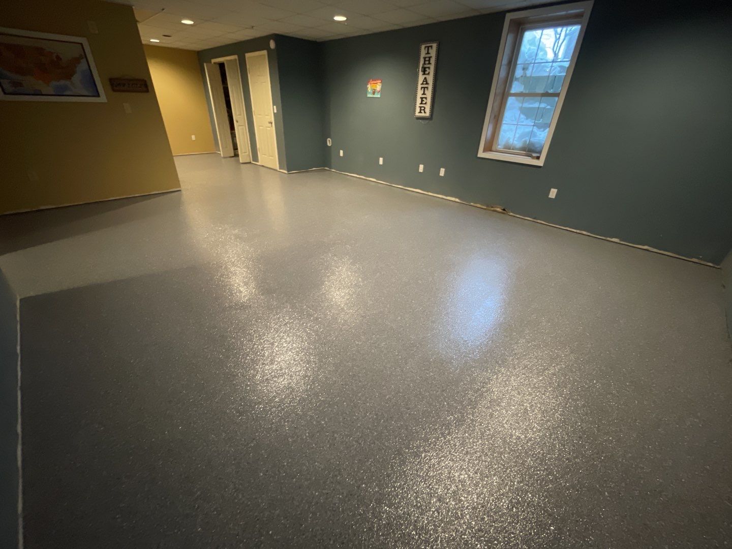 Basement Floor using Granite by Your1DayFloor.com