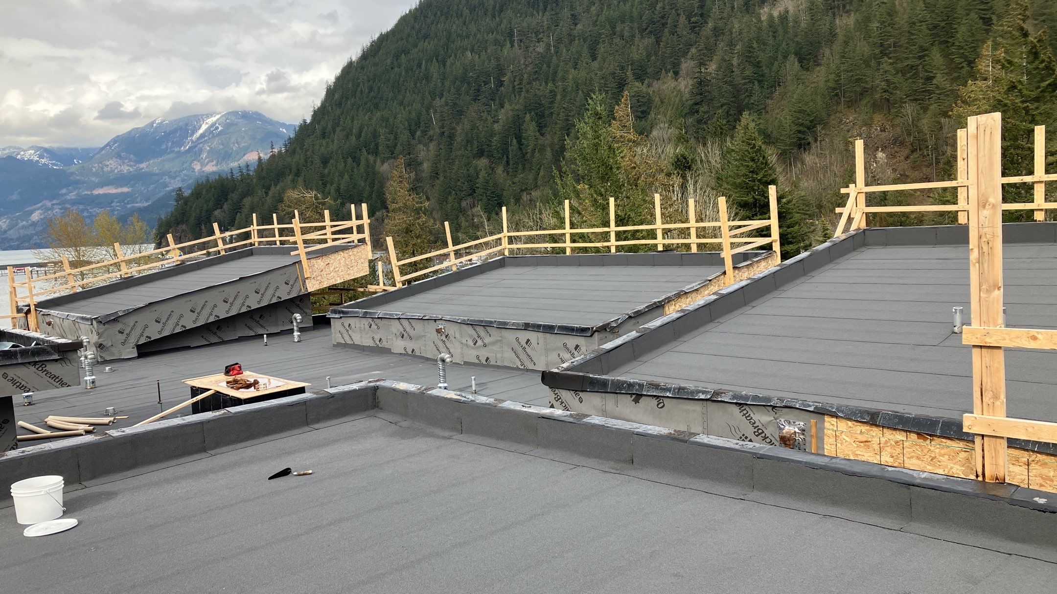 Commercial Roofing Installation using IKO 2ply sbs  by Top Notch Roofing Inc