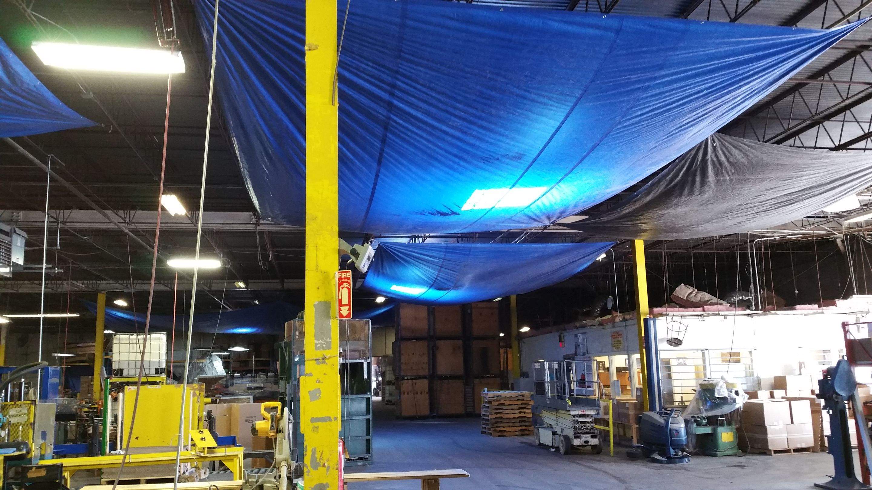 Massive Storm Damage Project - Factory in Arlington by First United Roofing & Construction
