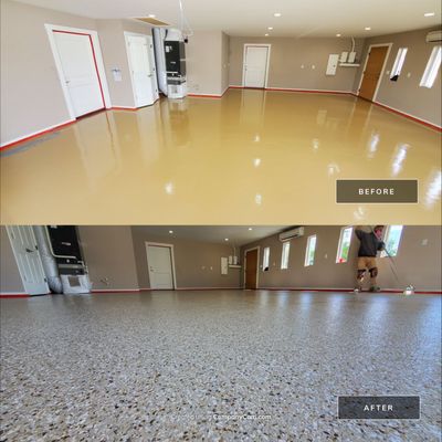 Garage Remodel using Pebble Beach