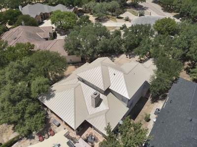 Residential Roof Replacement using 24 GA Double-Lock - Surrey Beige