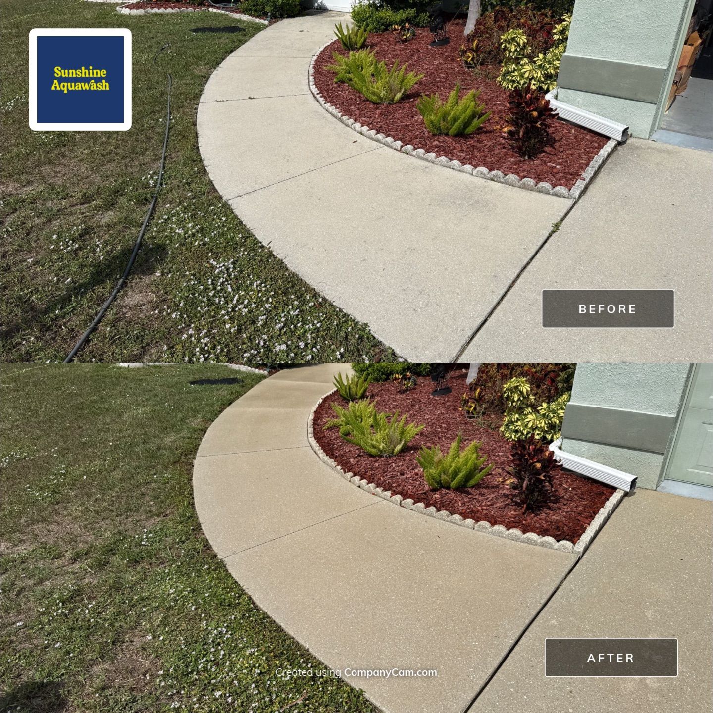 Concrete Driveway Cleaning in Arbor Creek Community – Palmetto, FL by Sunshine AquaWash
