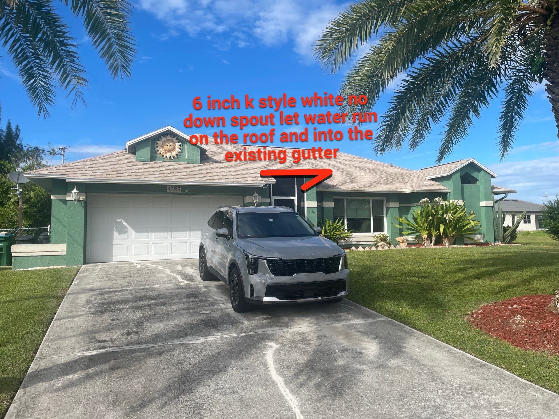 6 Inch Seamless Gutters using K-Style Seamless Gutters in Cape Coral FL by Gutter Professors