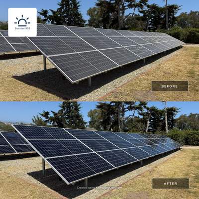 Groundmount Solar Cleaning
