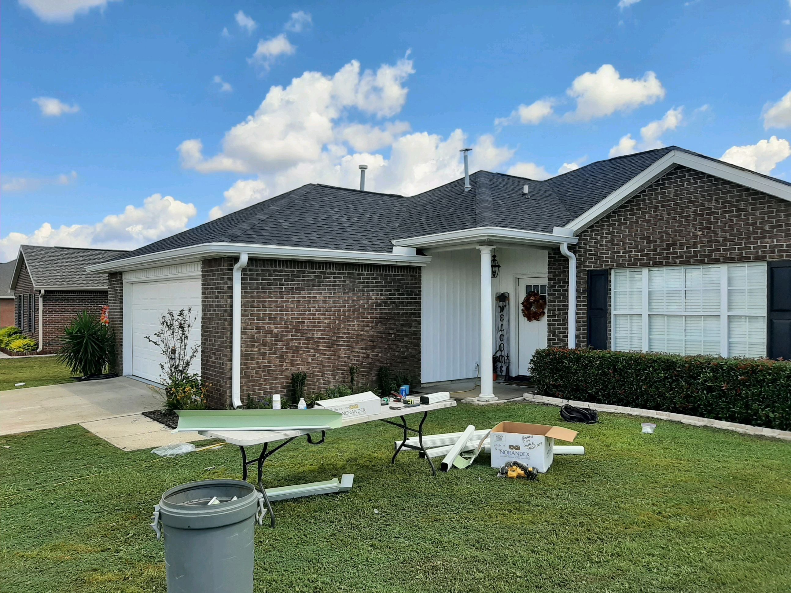 Gutter Installation using K-Style Seamless Gutters by Gutter Professors