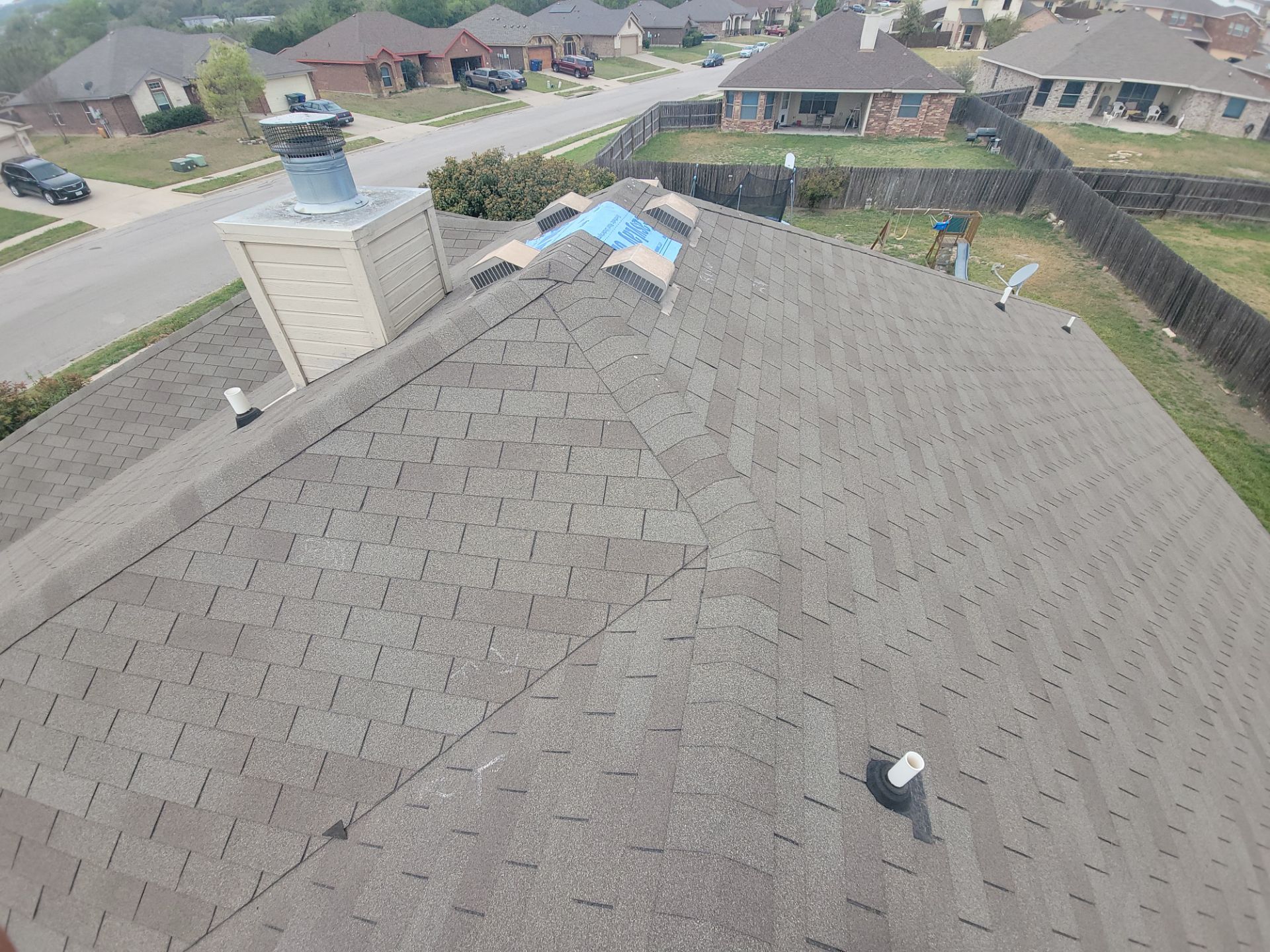 Residential Roof Replacement using Owens Corning - Oakridge - Brownwood by Action Exteriors Austin