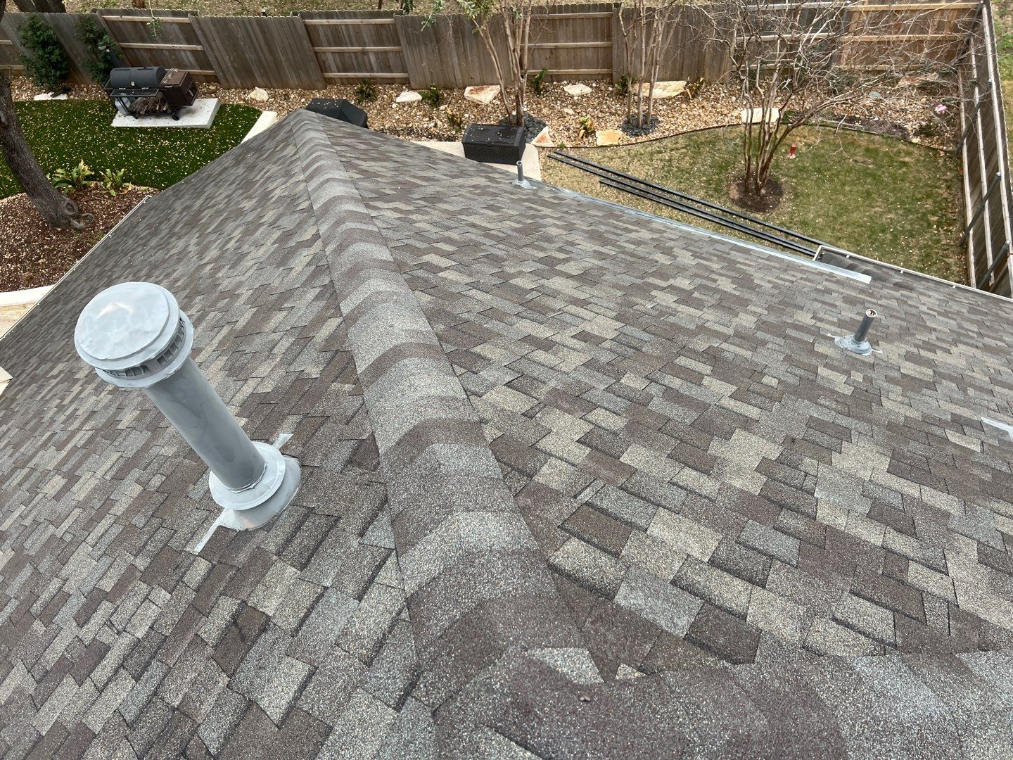 Roof replaced due to age by Oakwood Roofing and Construction, LLC