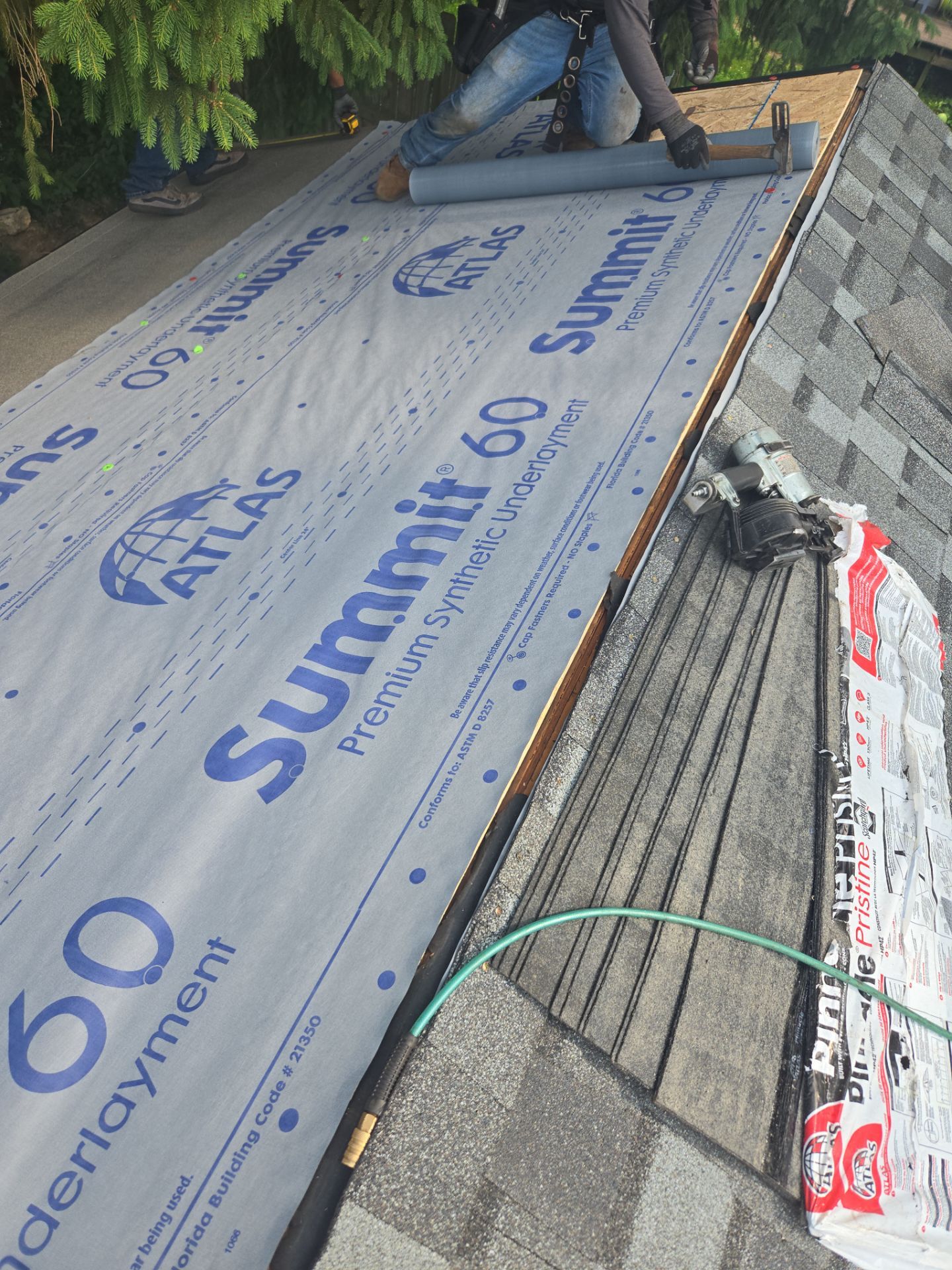Atlas Pinnacle, Color, Coastal Granite, Drip Edge, Color, Black by Eagle Eye Roofing