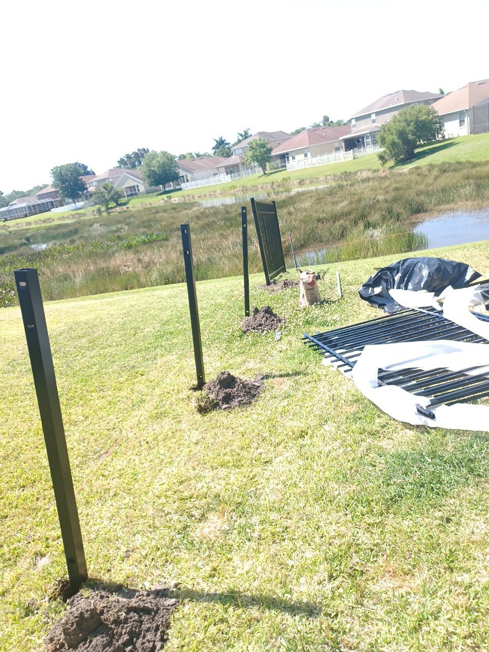 Palmetto, FL 4ft. Tall 3-Rail Black Aluminum by Asap fence and gates, LLC