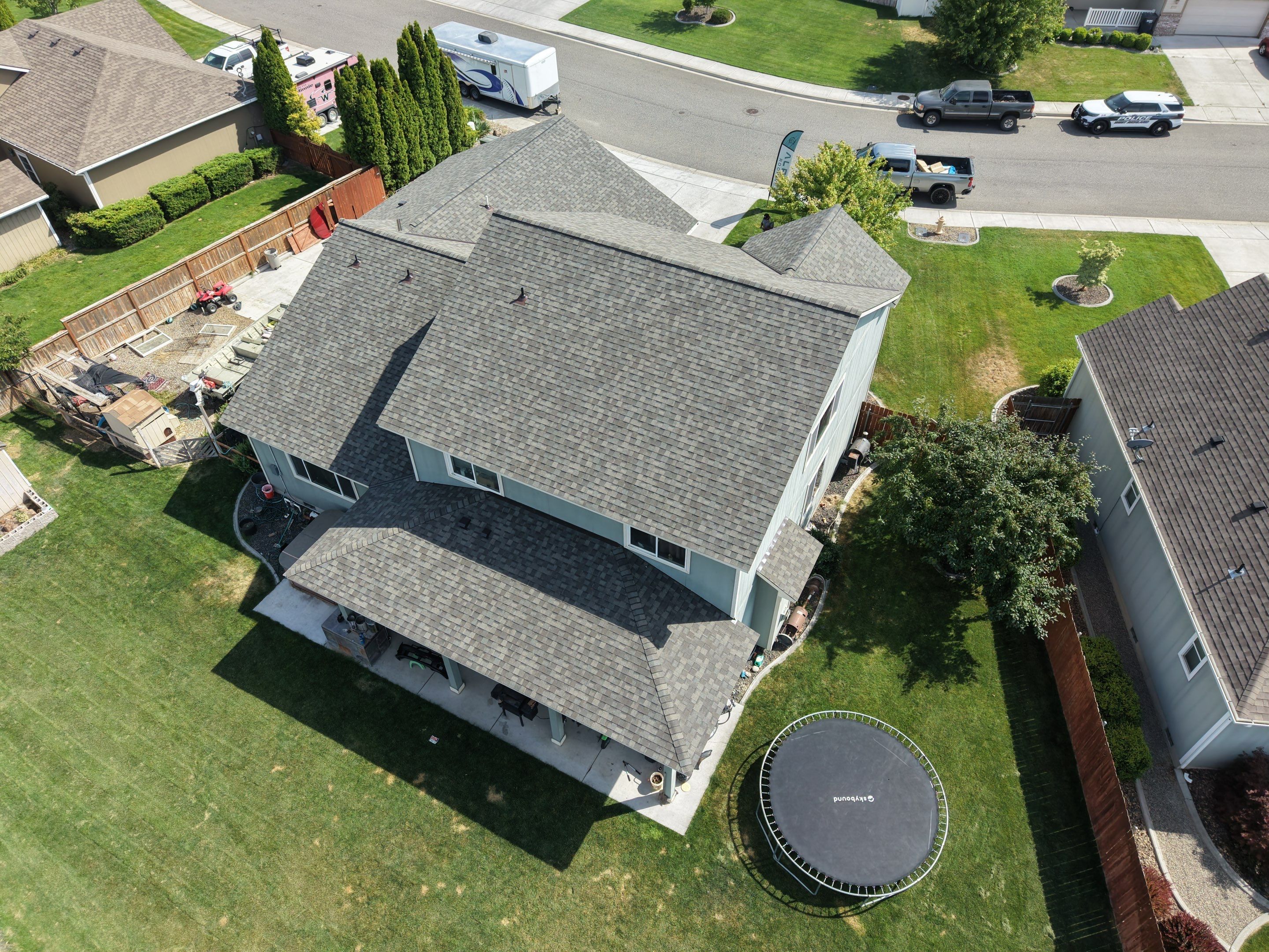 West Richland Residential Roof Replacement With Weathered Wood Shingles Hazelwood Dr West Richland, WA 99353 The Denali System - Certainteed Landmark® Shingle - Weathered Wood by Alpine Roofing