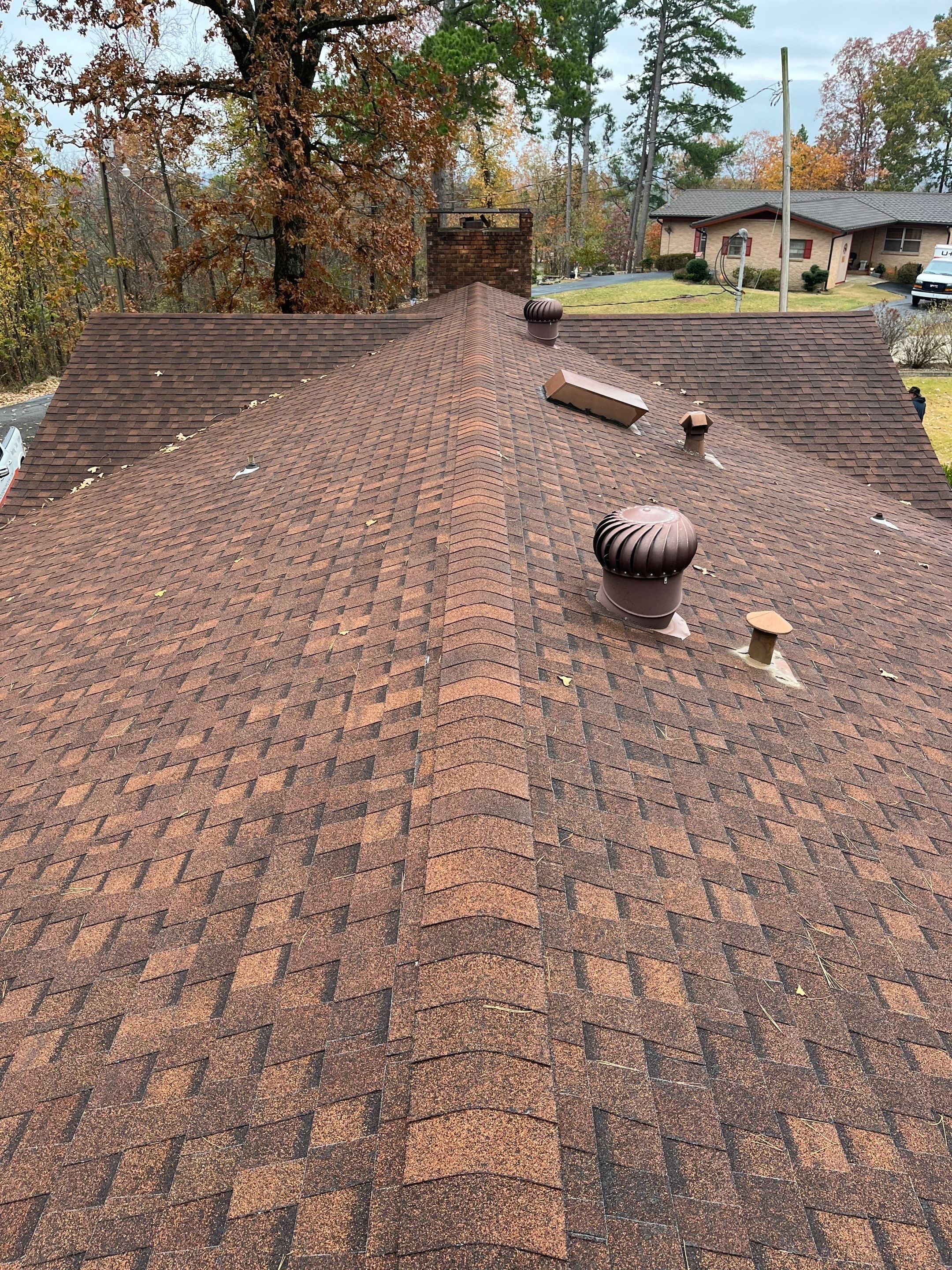 Residential Roof Replacement With GAF Architectural Shingles in Hot Springs by Temple Roofing and Exteriors