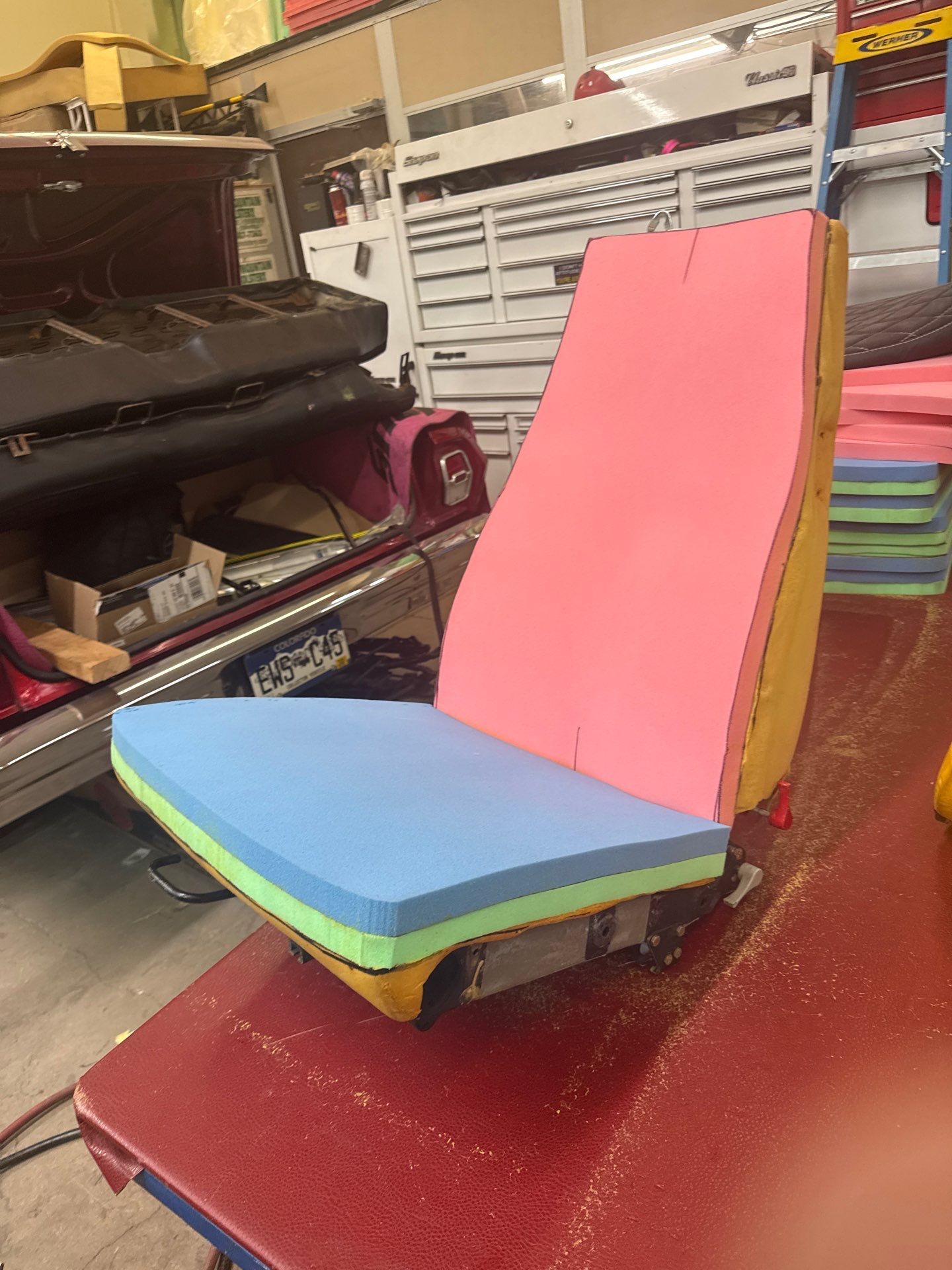 84 beech air craft seats by Rocky Mountain Upholstery Co