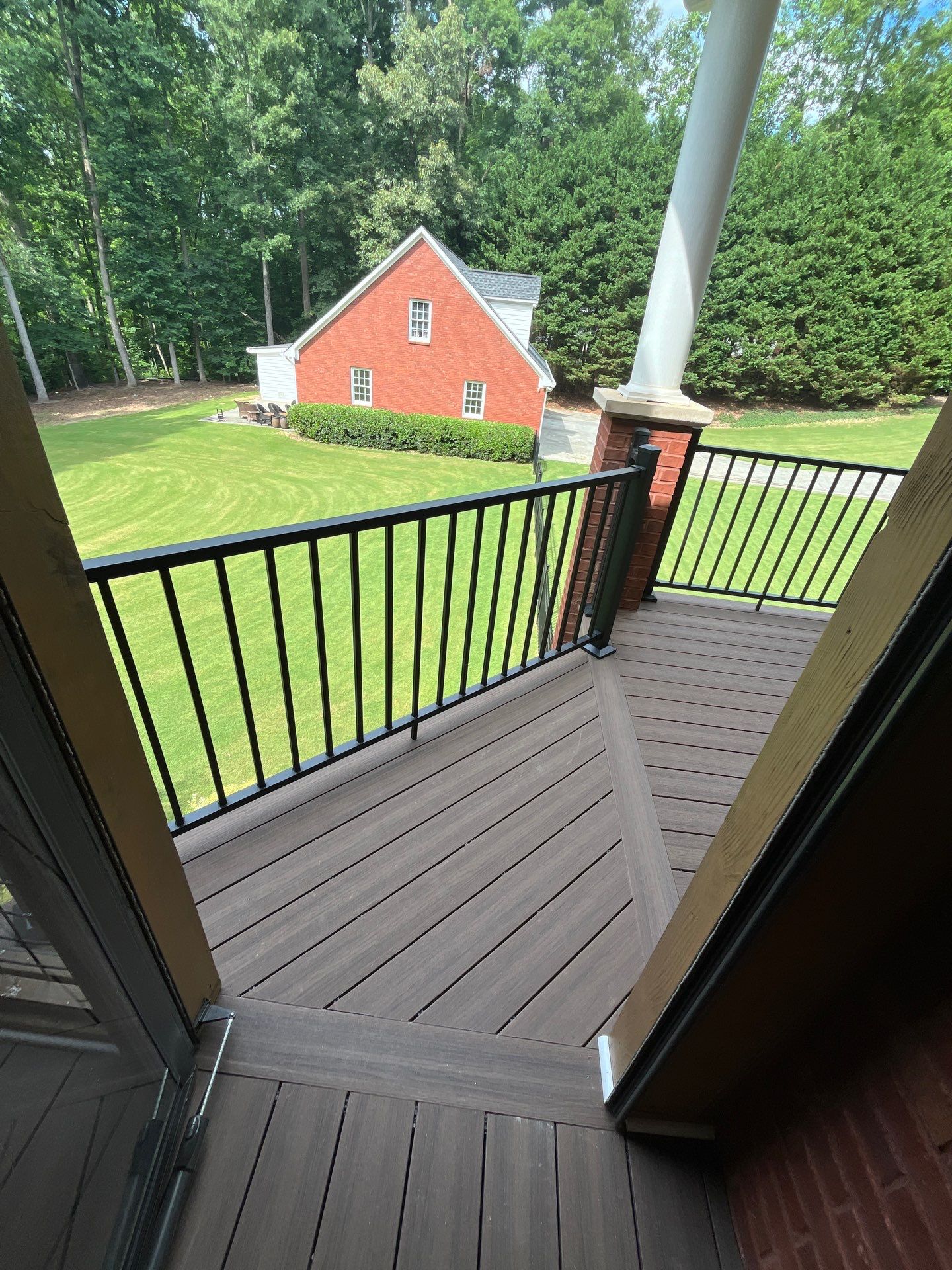 Lawrenceville, GA Deck Resurface using Deckorators Voyage Series with Timbertech LED Riser Lights by Nelson Exteriors