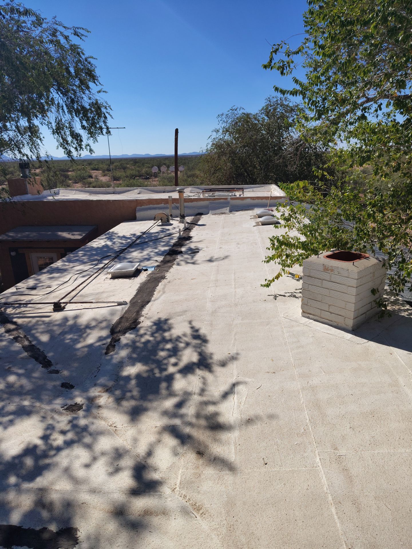 Residential roof application by SPF Services 