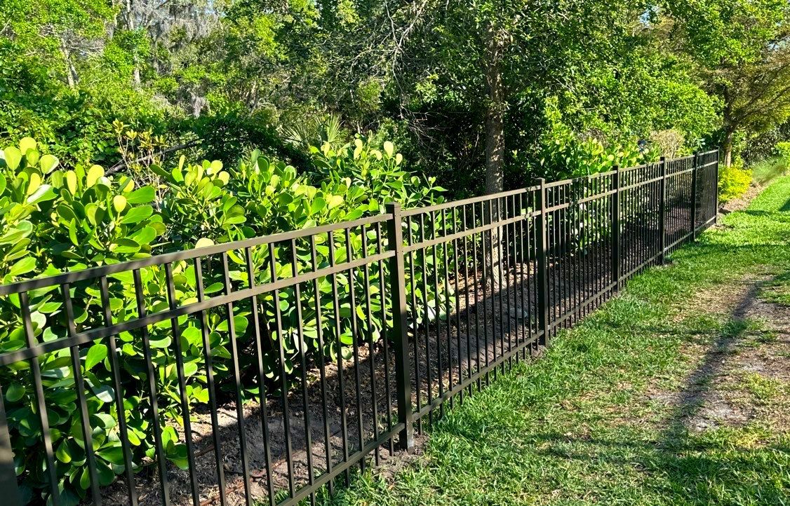 Aluminum Fence Installation using Black 3 Rail Aluminum Fence by Asap fence and gates, LLC