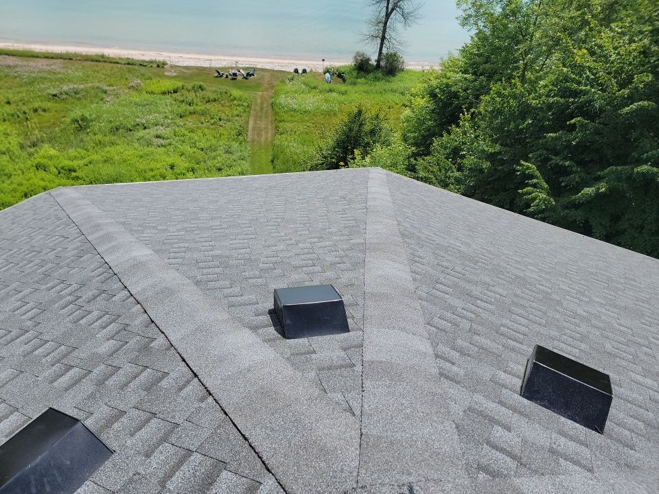 Roof Installation with GAF HDZ Timberline Shingles and Skylight Replacement in Cleveland, WI by Gellings Roofing and Siding LLC