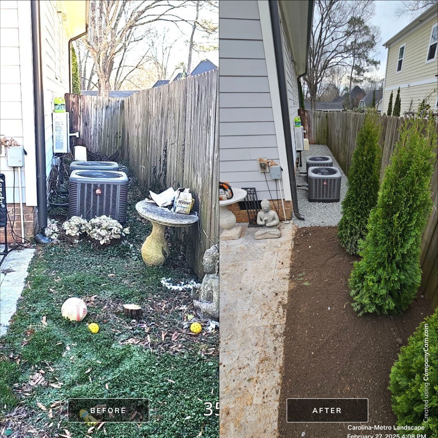 Residential Landscape Project by Carolina-Metro Landscape, Inc