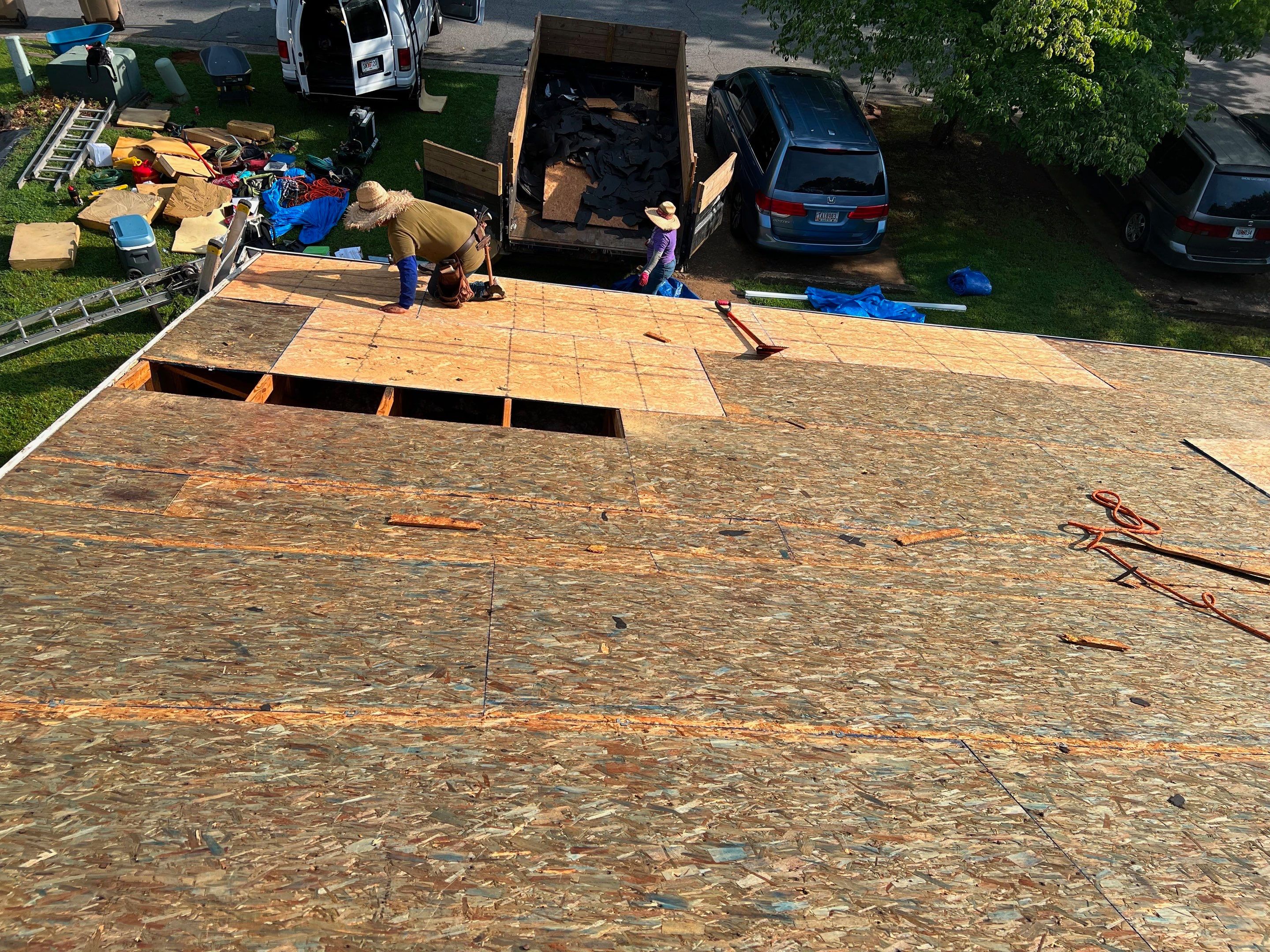 Architectural Shingle Roof Replacement with New Skylights in Woodstock by Mosaic Roofing Company