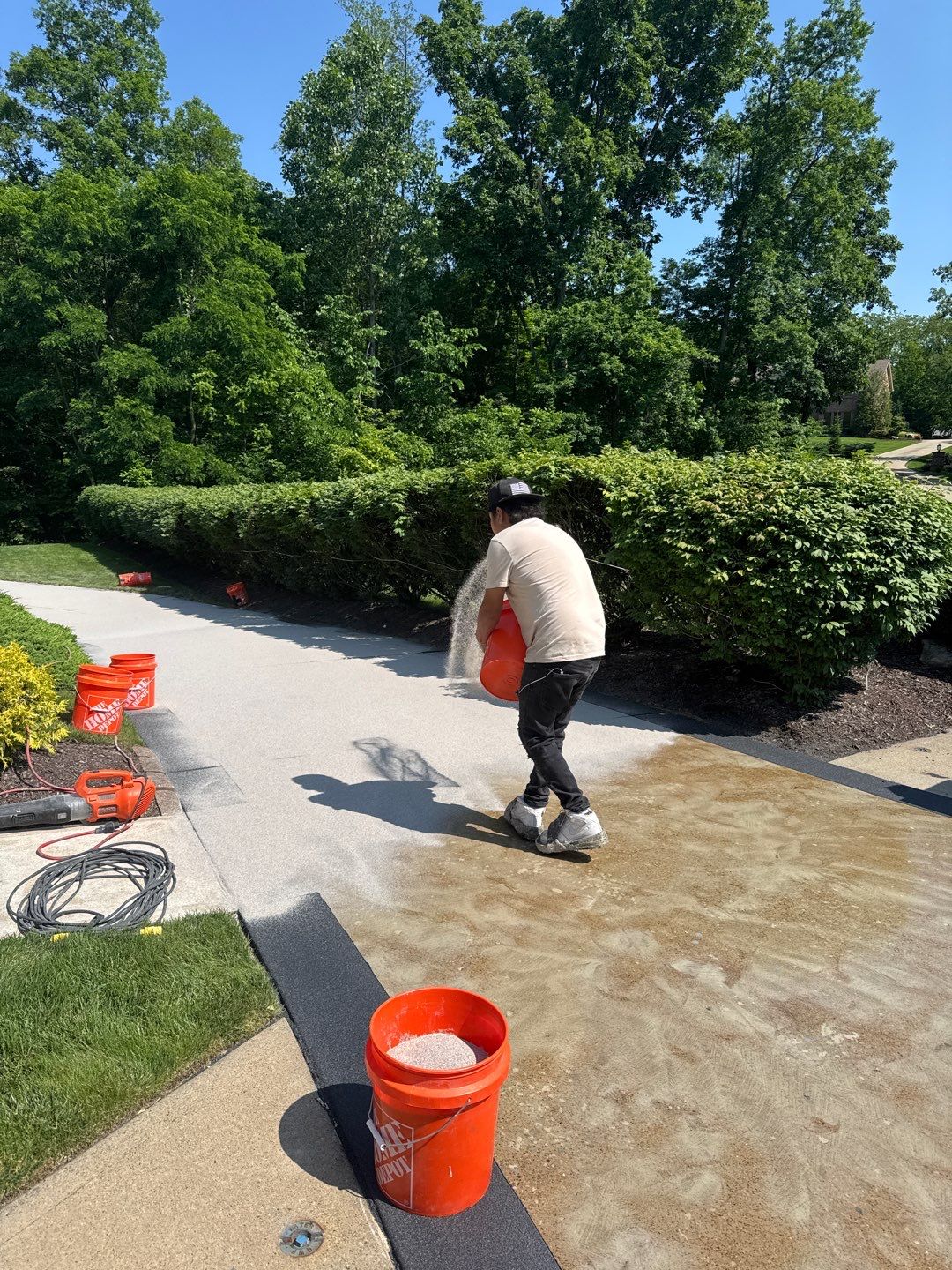 Driveway Walkway Patio Project in Canonsburg by Floors in a Day, Inc