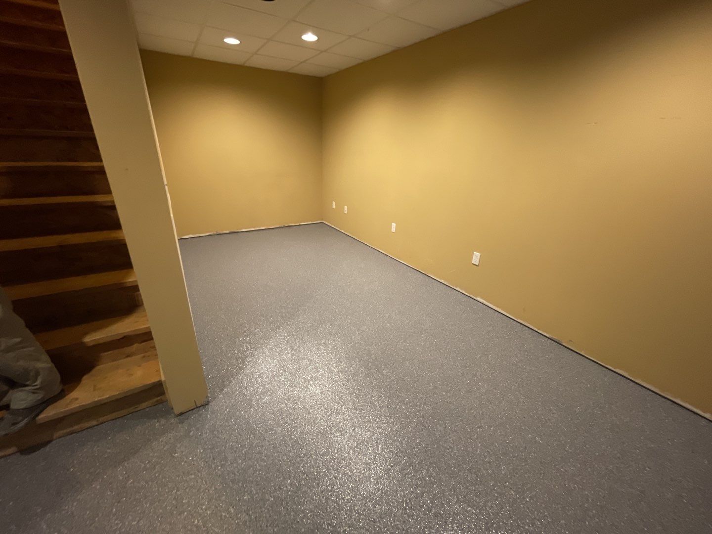Basement Floor using Granite by Your1DayFloor.com