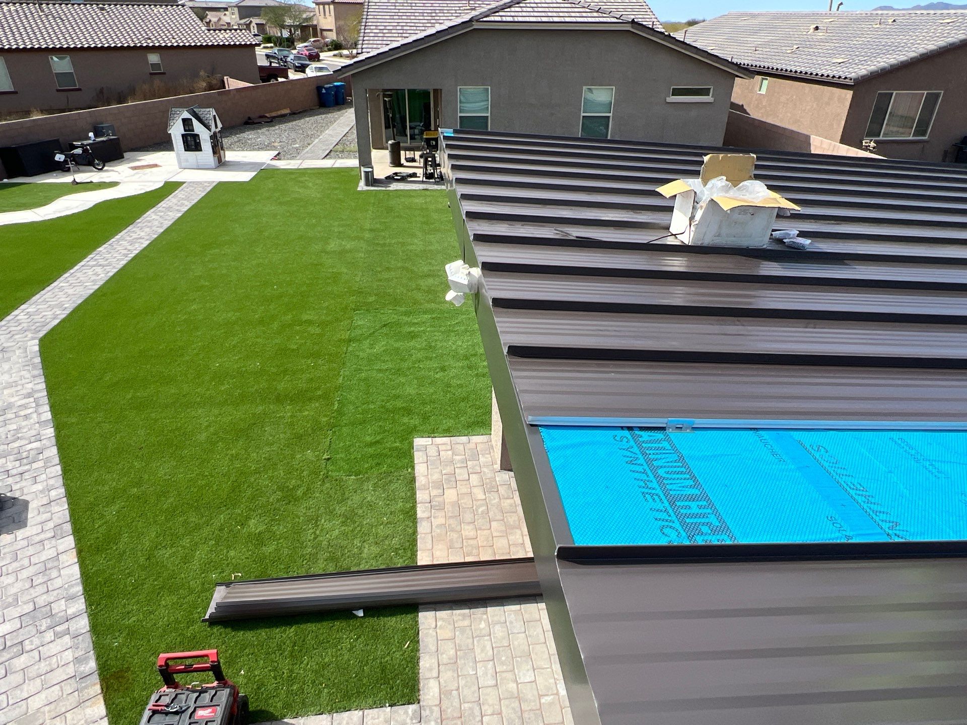 Dark Bronze Standing Seam by Reimagine Roofing