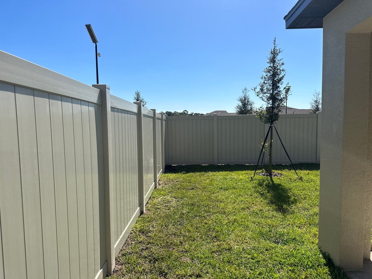 Vinyl Fence Installation using 6ft Tan Vinyl Privacy Fence by Asap fence and gates, LLC