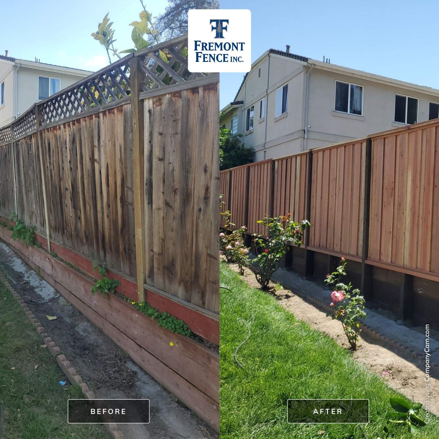 Board on Board - 8' High with 2' Retaining Wall by Fremont Fence Inc