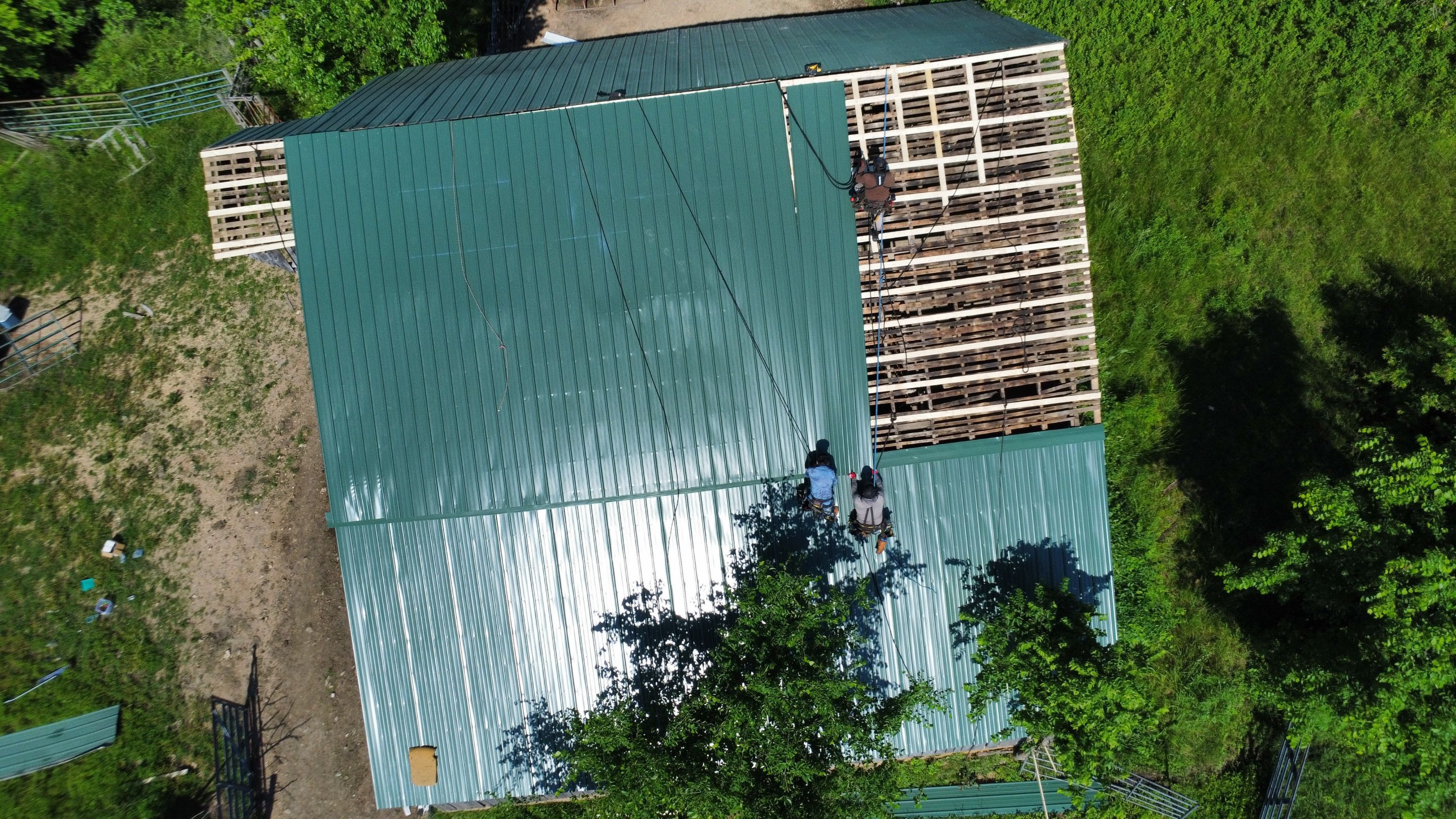 29 Gauge G-Rib Metal Roof Install - Color Evergreen  by Titan Commercial & Residential Roofing 