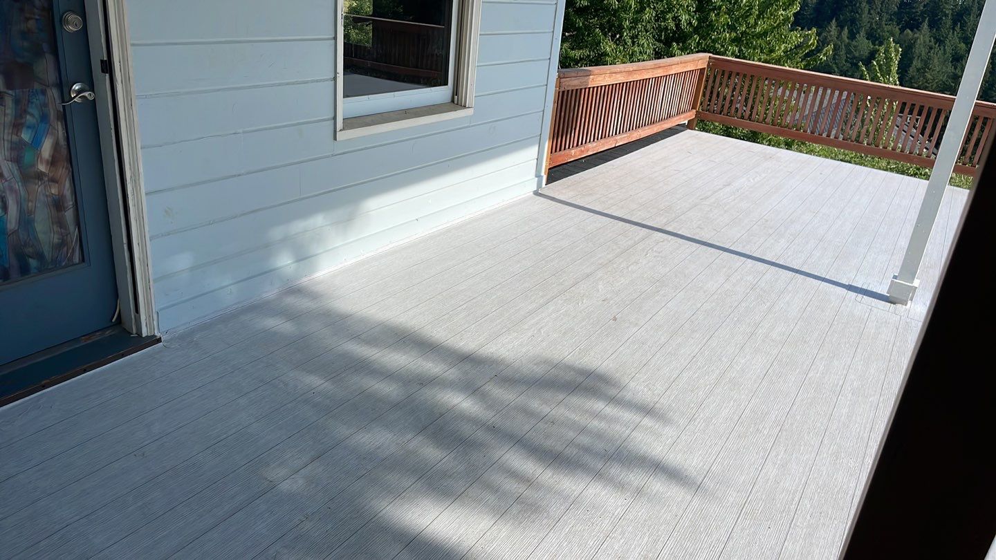 Residential Deck Replacement using Dec-Tec Membrane Color: Grafton by Orezona Building & Roofing Company, Inc.