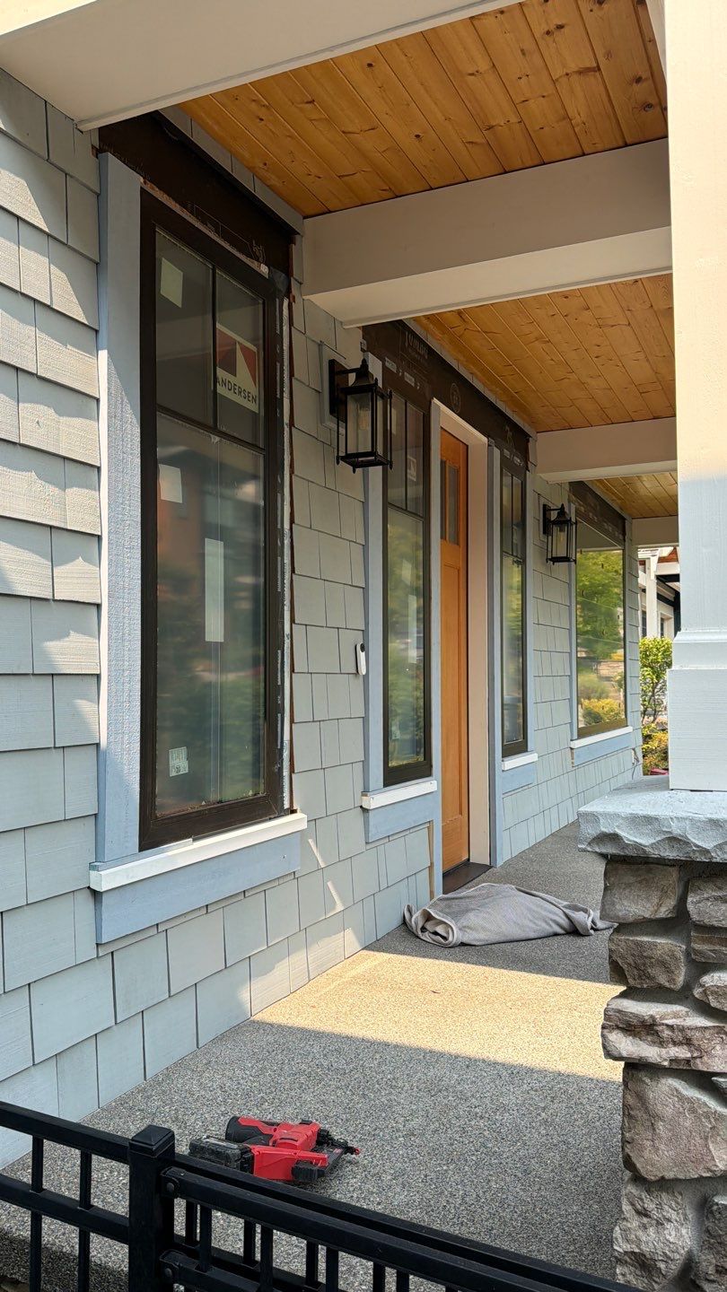 Custom Andersen 100 Series Window and Entry Door Installation in Issaquah by Emerald City Energy 