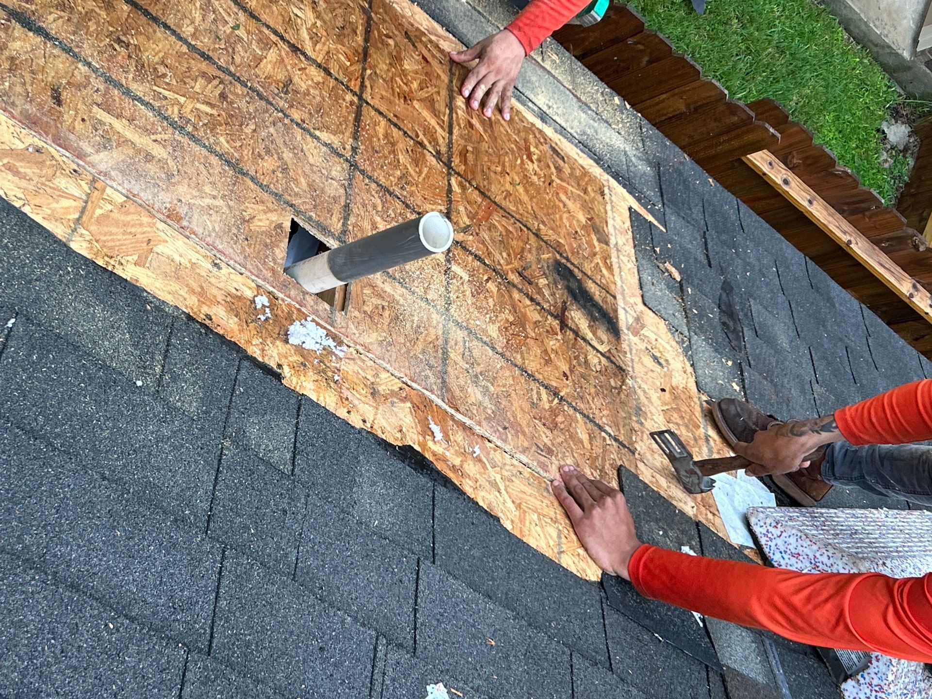 Hail Damage using Owen's Corning Duration (Lifetime) Shingles by Roof Repair Company