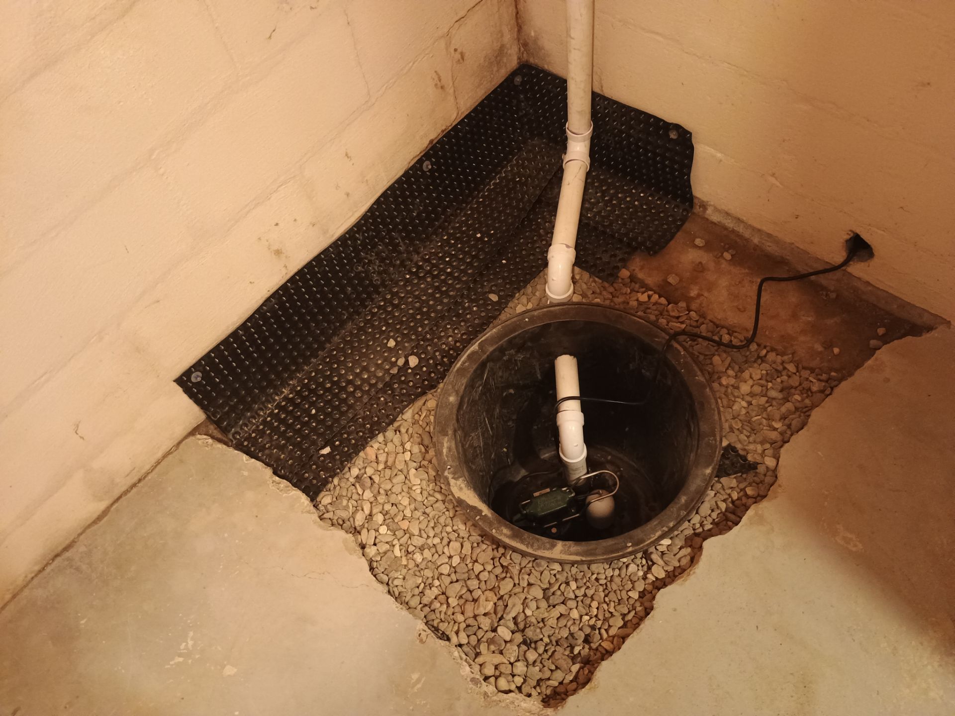 Sump Basin & Discharge Completion in St. Paul, MN by Waterproofing Northeast