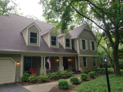 James Hardie Siding Installation, Asphalt Shingle Roof, Aluminum Gutter Replacement 